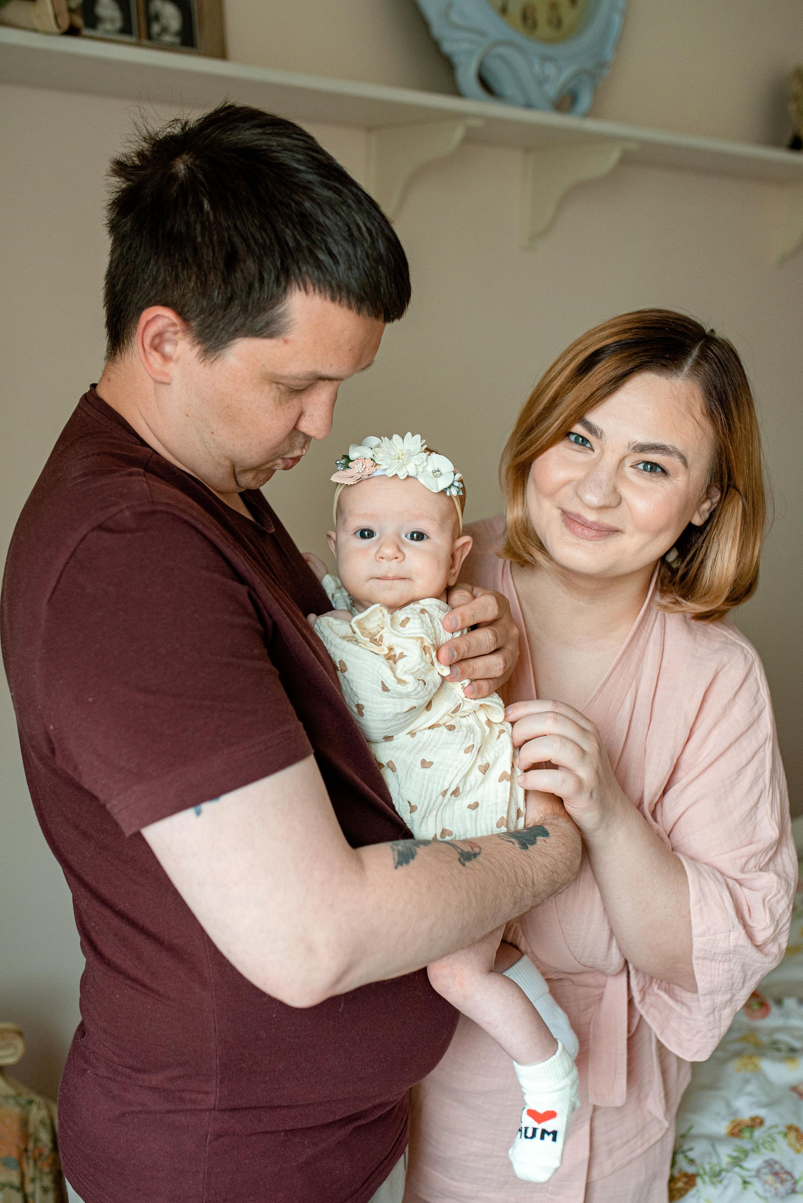 Мария, 3 месяца (домашняя фотосессия в стиле Lifestyle). Фотограф новорожденных в Екатеринбурге Лена Ильина