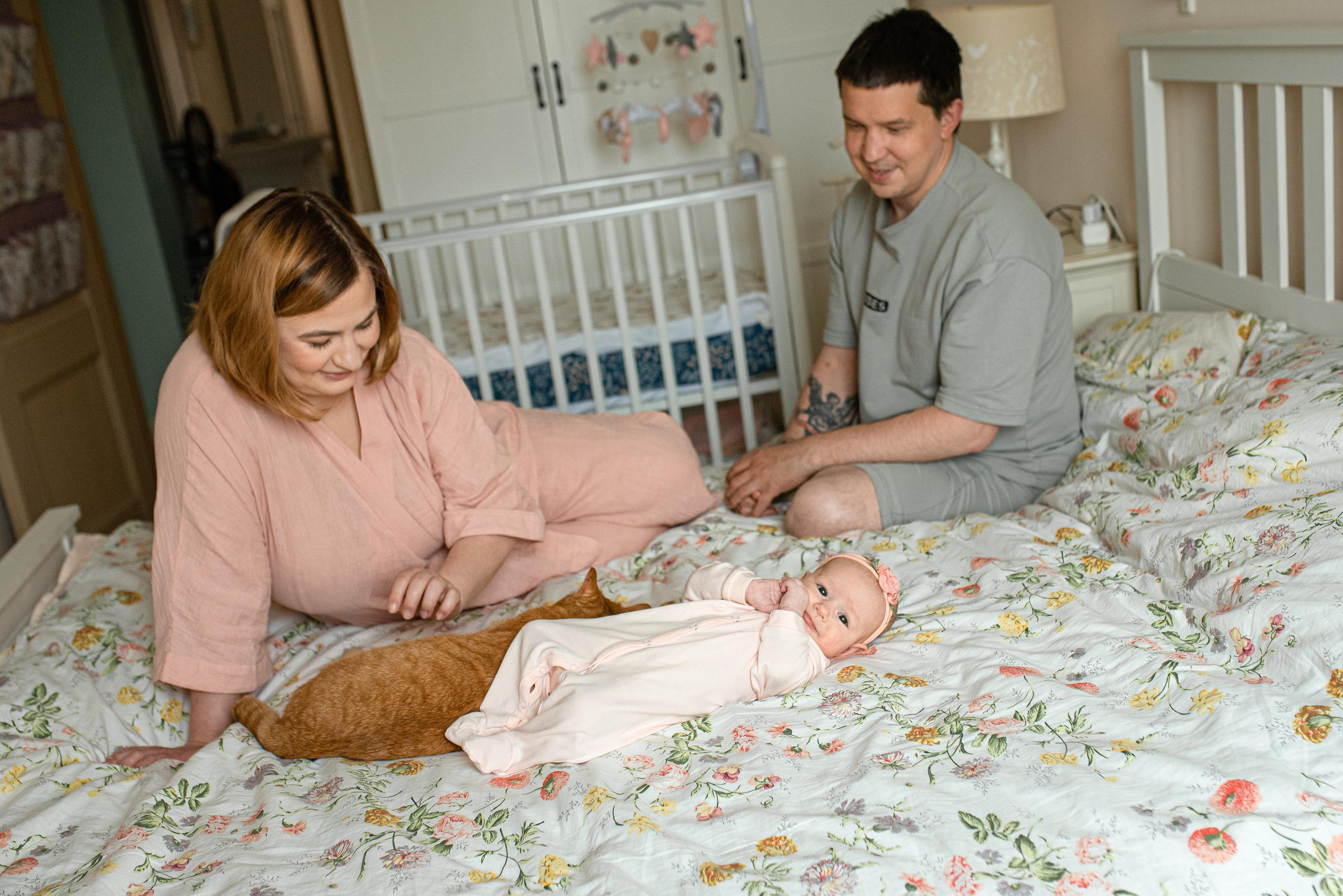 Мария, 3 месяца (домашняя фотосессия в стиле Lifestyle). Фотограф новорожденных в Екатеринбурге Лена Ильина