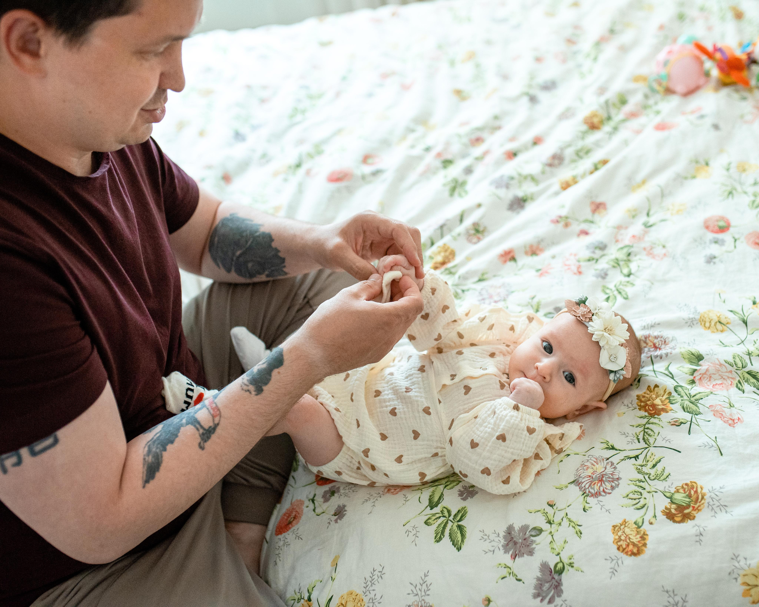 Мария, 3 месяца (домашняя фотосессия в стиле Lifestyle). Фотограф новорожденных в Екатеринбурге Лена Ильина