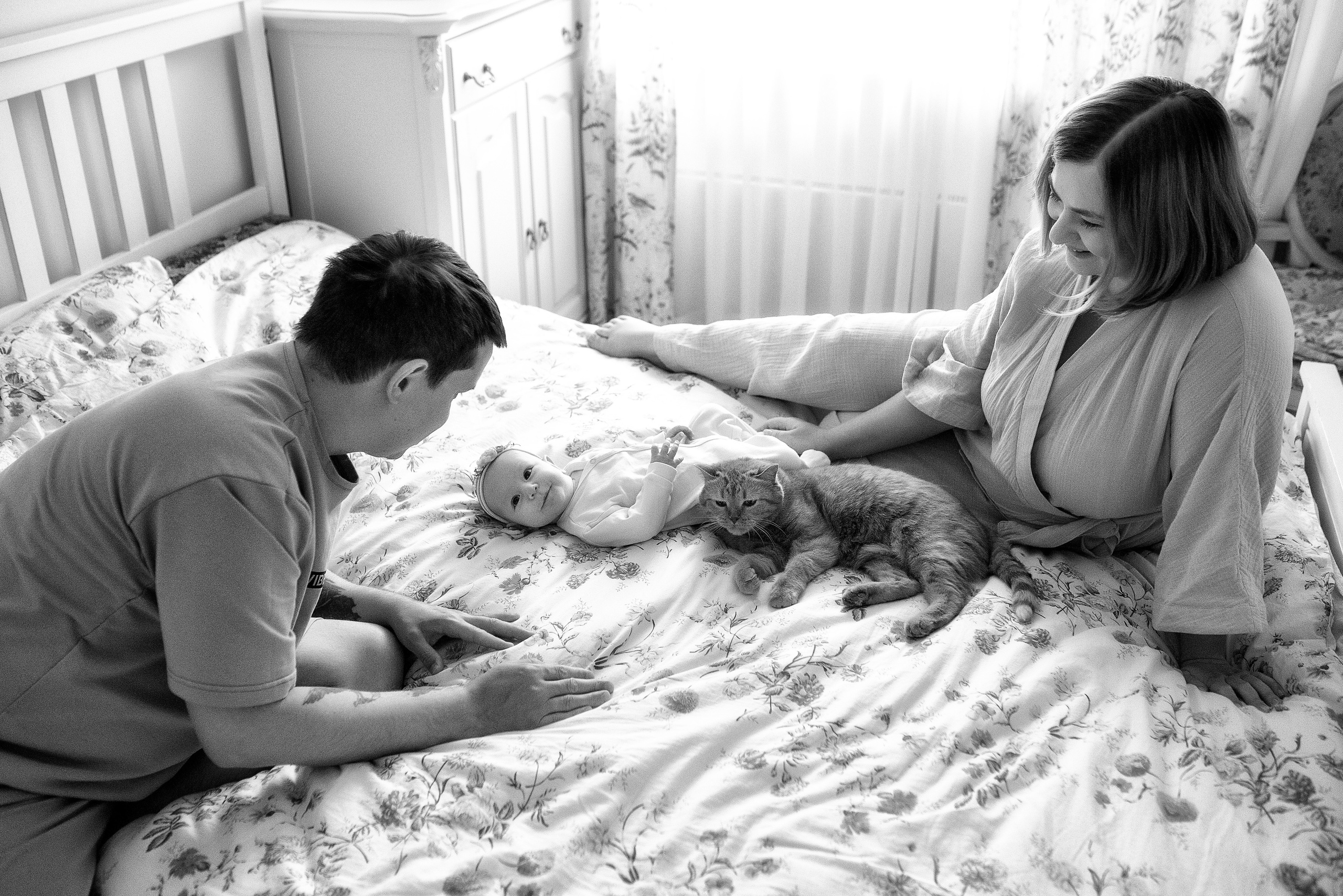 Мария, 3 месяца (домашняя фотосессия в стиле Lifestyle). Фотограф новорожденных в Екатеринбурге Лена Ильина