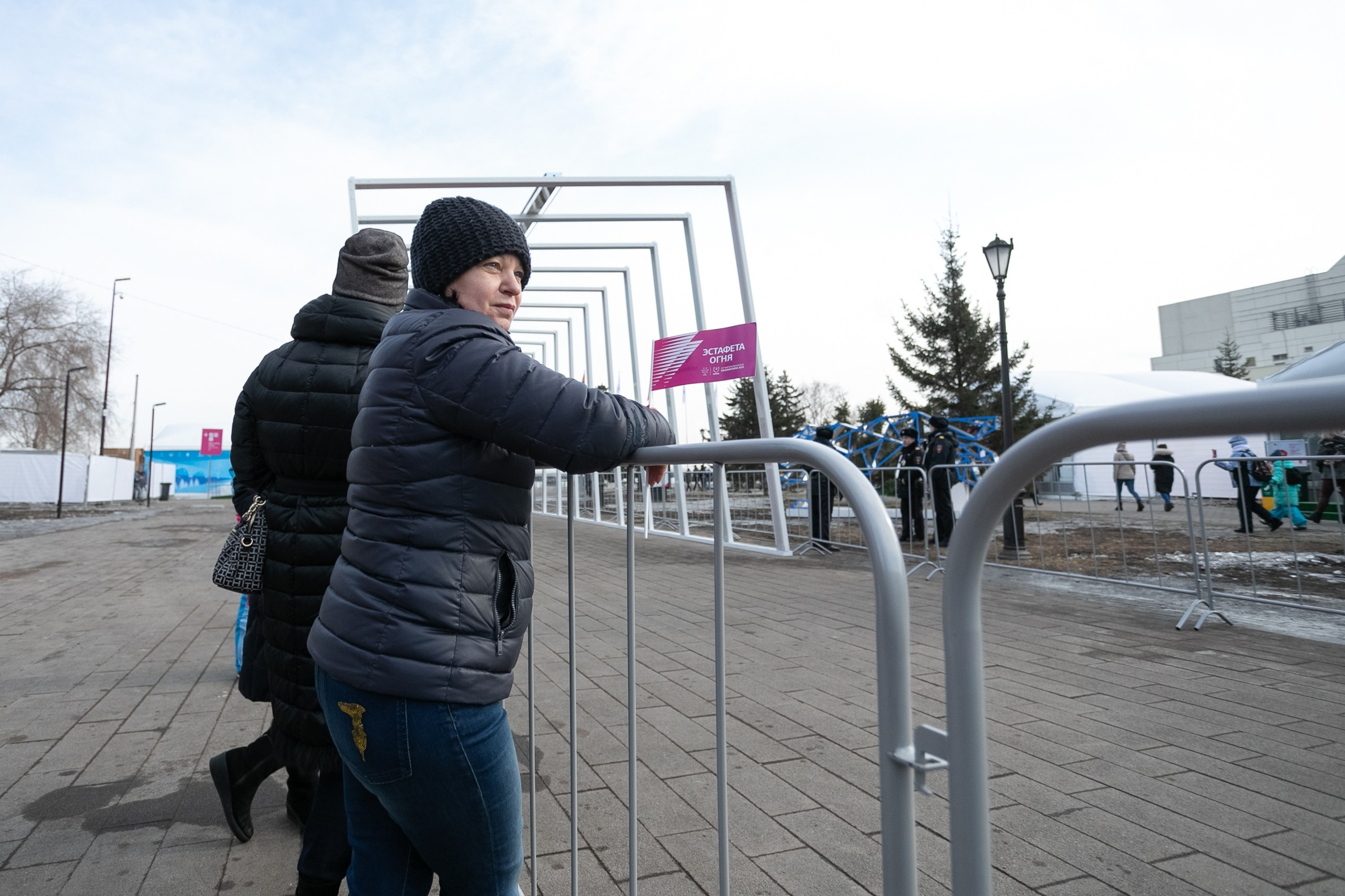 Встреча эстафеты огня Универсиады. Площадь Мира. Красноярск