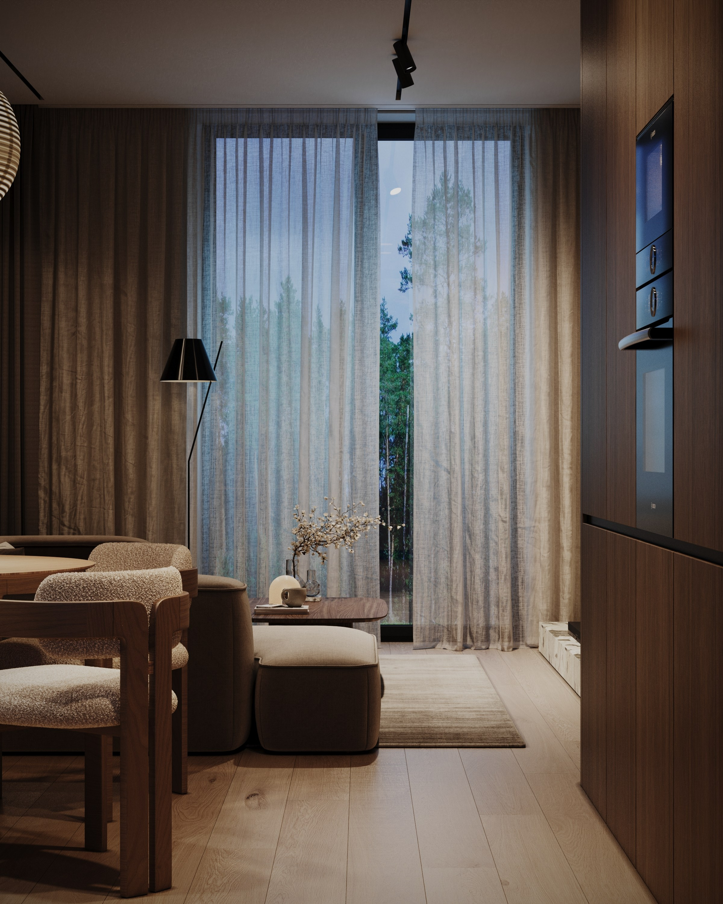 Сибирский дом. Визуализации интерьера