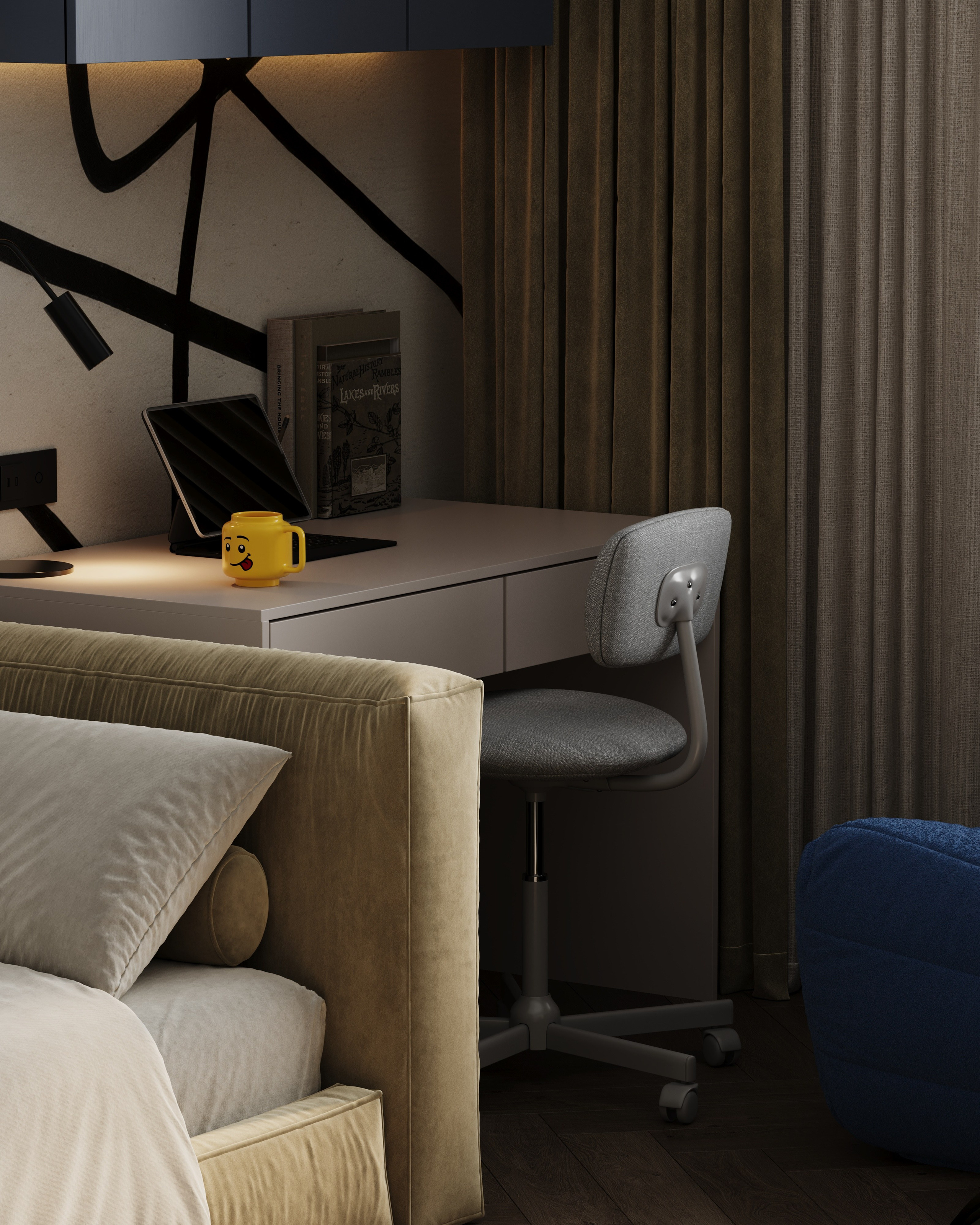 Детская для мальчиков ЖК Зеленые кварталы. Визуализации интерьера