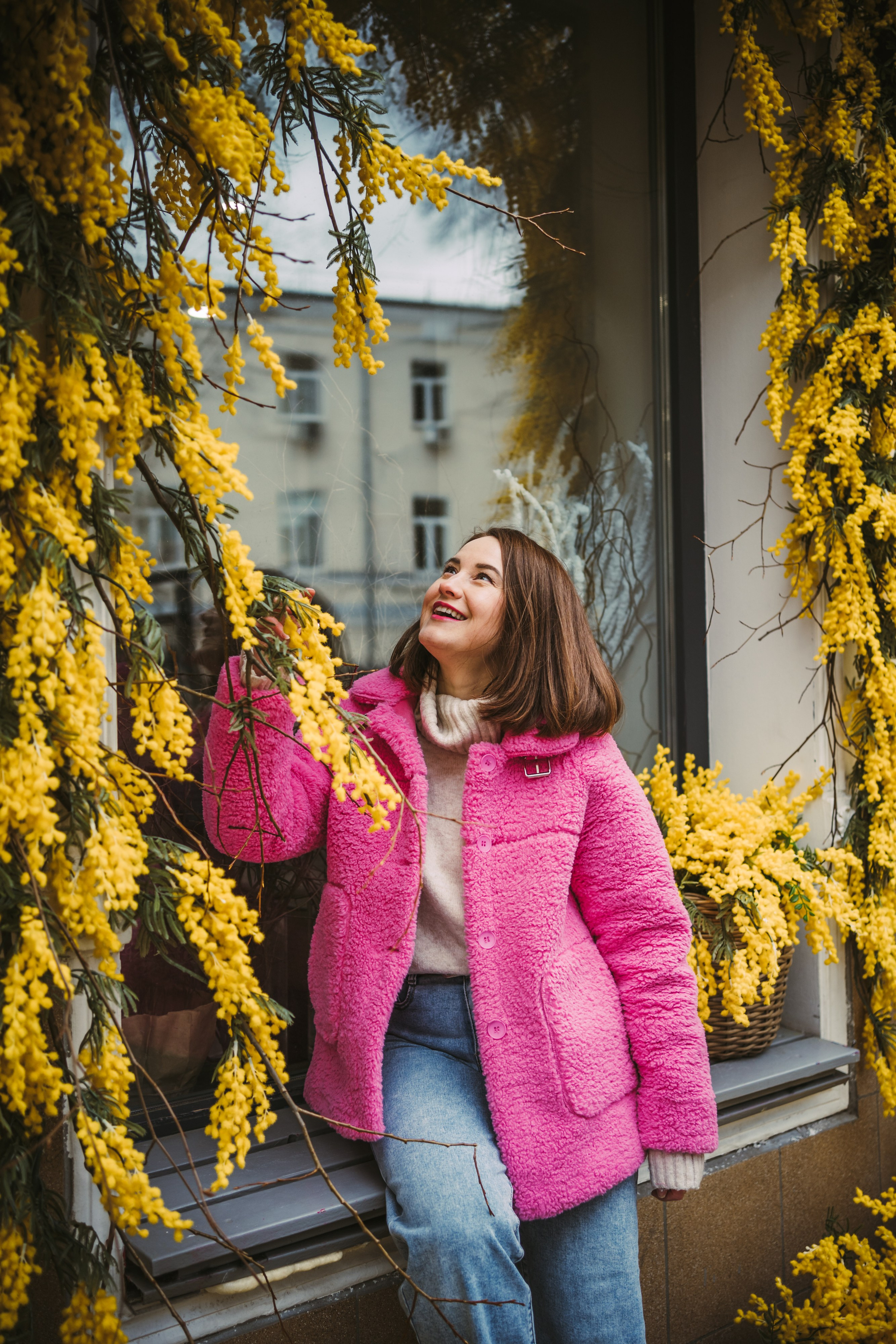 Фотосессия с мимозой. Женский фотограф в Москве Кристина Чечина