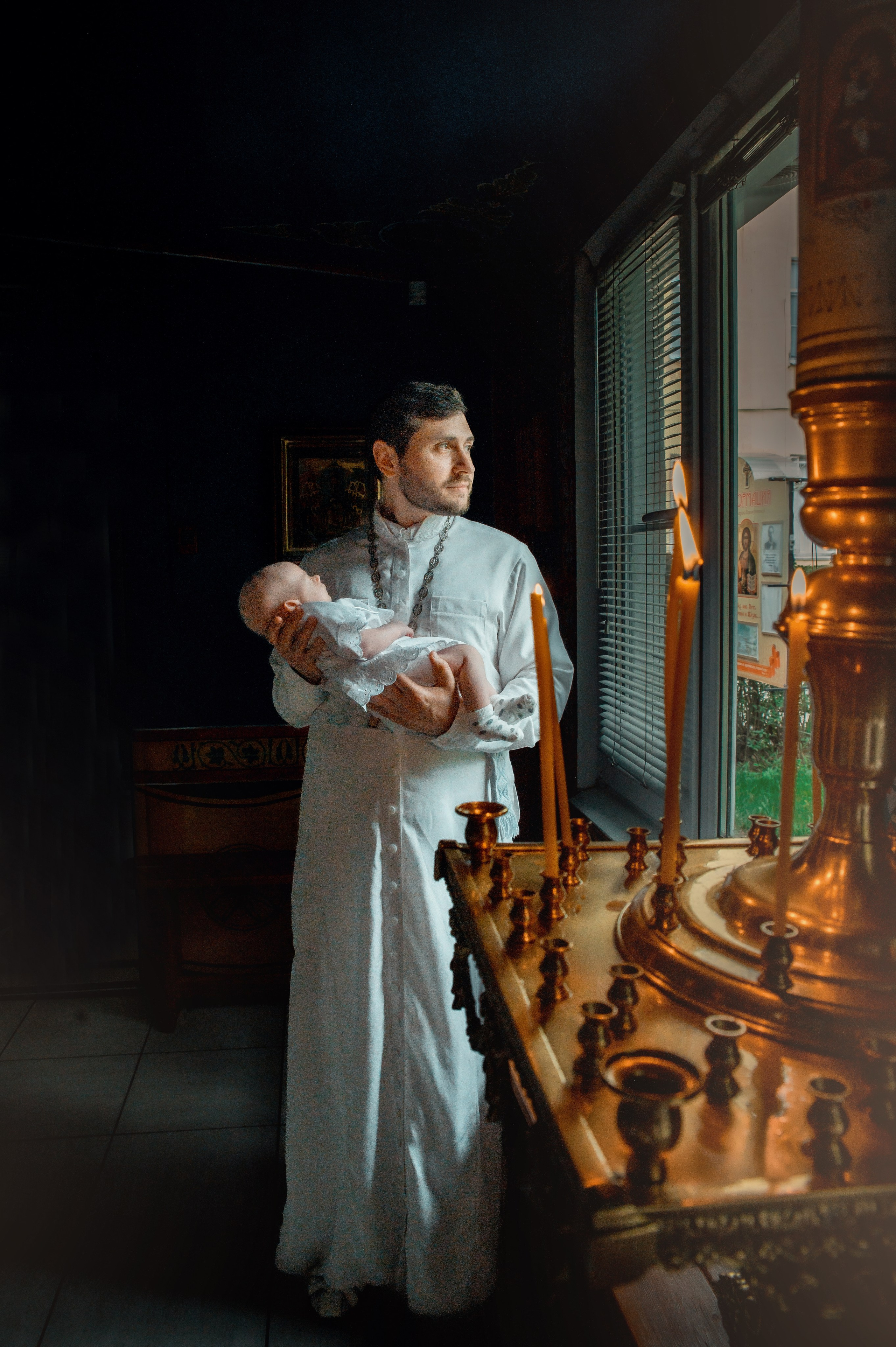 Таинство Крещения Филиппа, Храм святых Новомучеников и Исповедников Российских г. Волжский. Церковный, семейный и репортажный фотограф Волгоград, Волжский