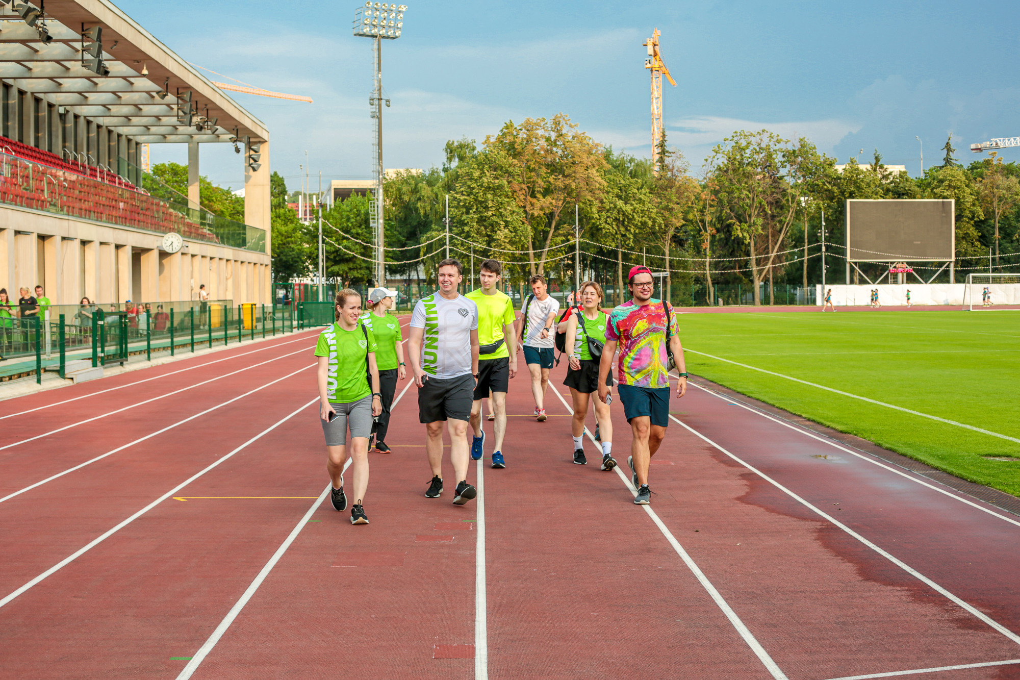 Тренировка команды Совкомбанк со школой I LOVE RUNNING, Лужники. Коммерческий фотограф Ксения Есина
