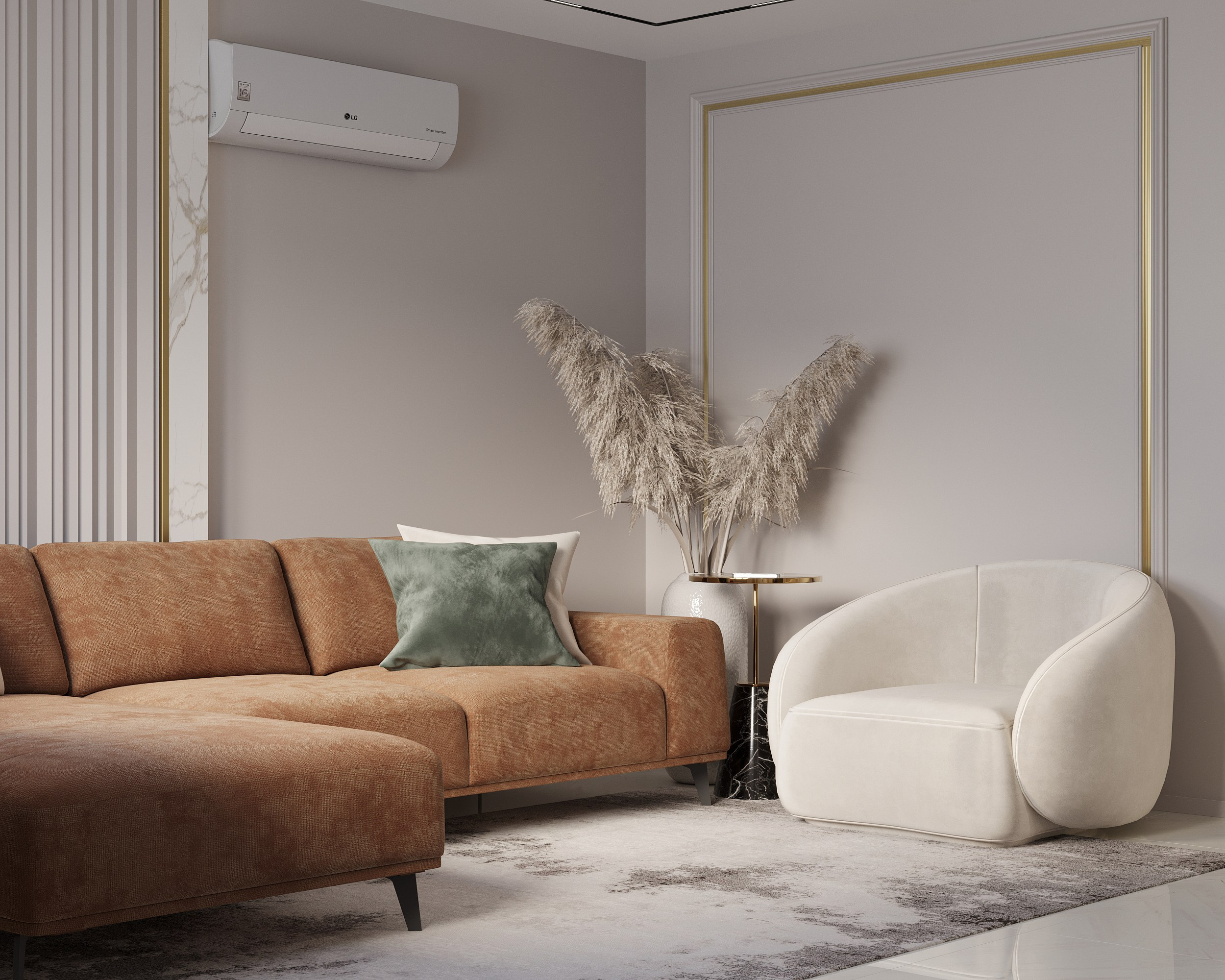 Гостиная. Королёва Анастасия | 3D визуализатор