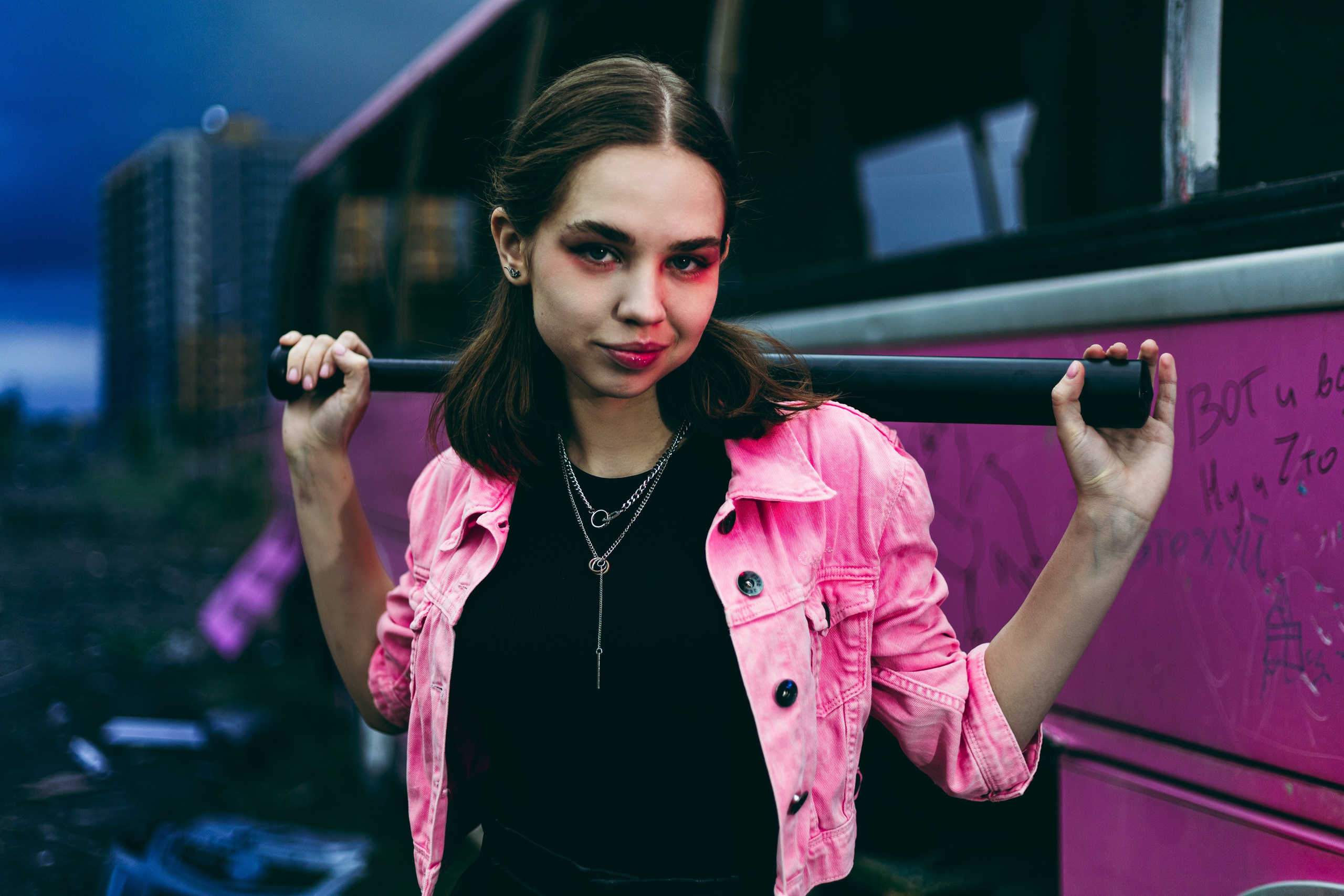 Алина, бита, цепь. Фотограф, Таганрог, Руслан Степущенко