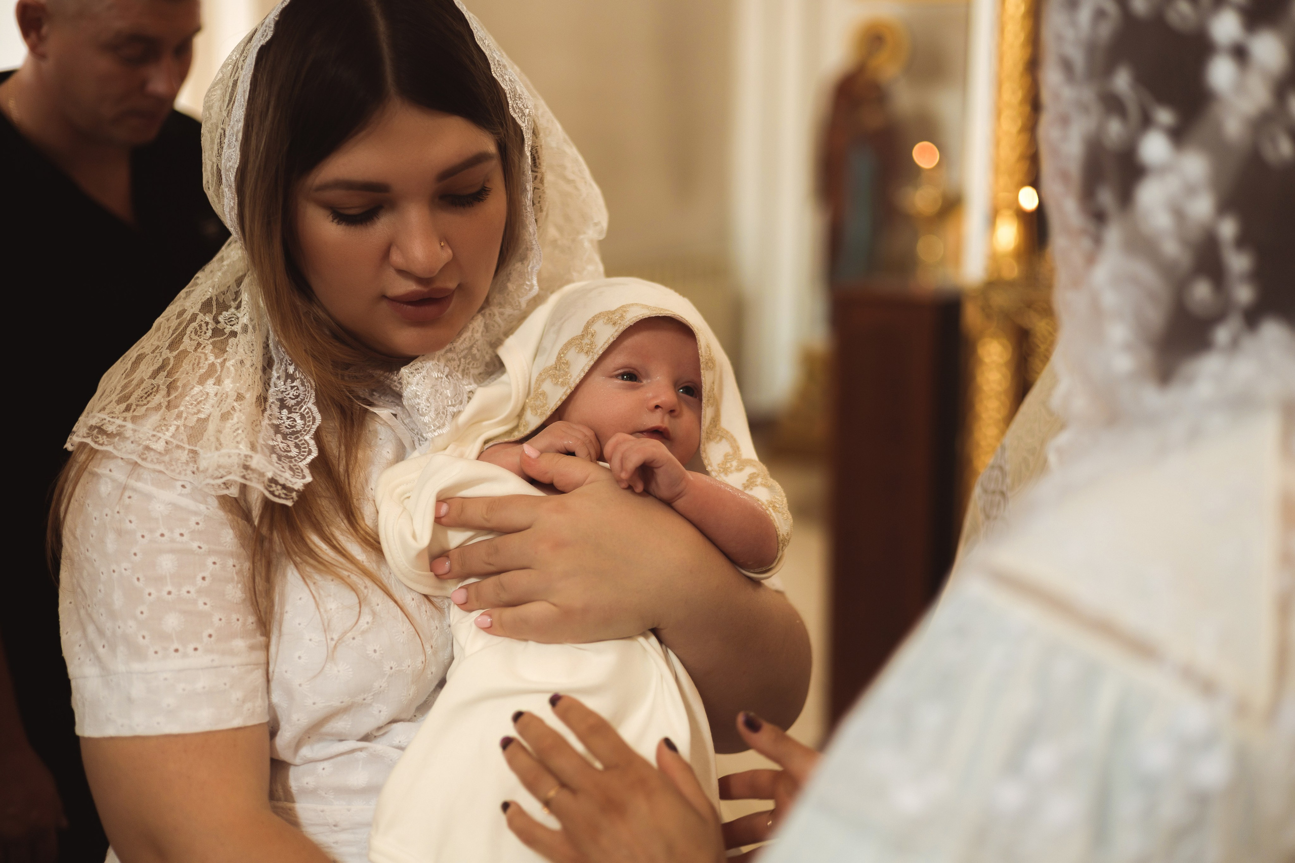 Таинство крещения. Фотограф новорожденных Саратов