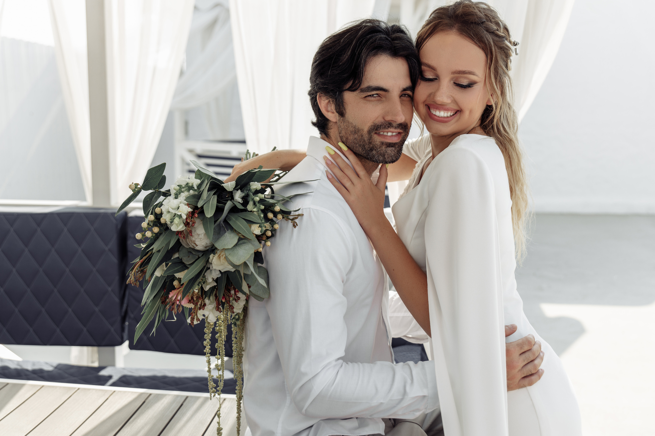 Мирза и Алина в Санторини. Миленина Юлия Свадебный и семейный фотограф в Краснодаре