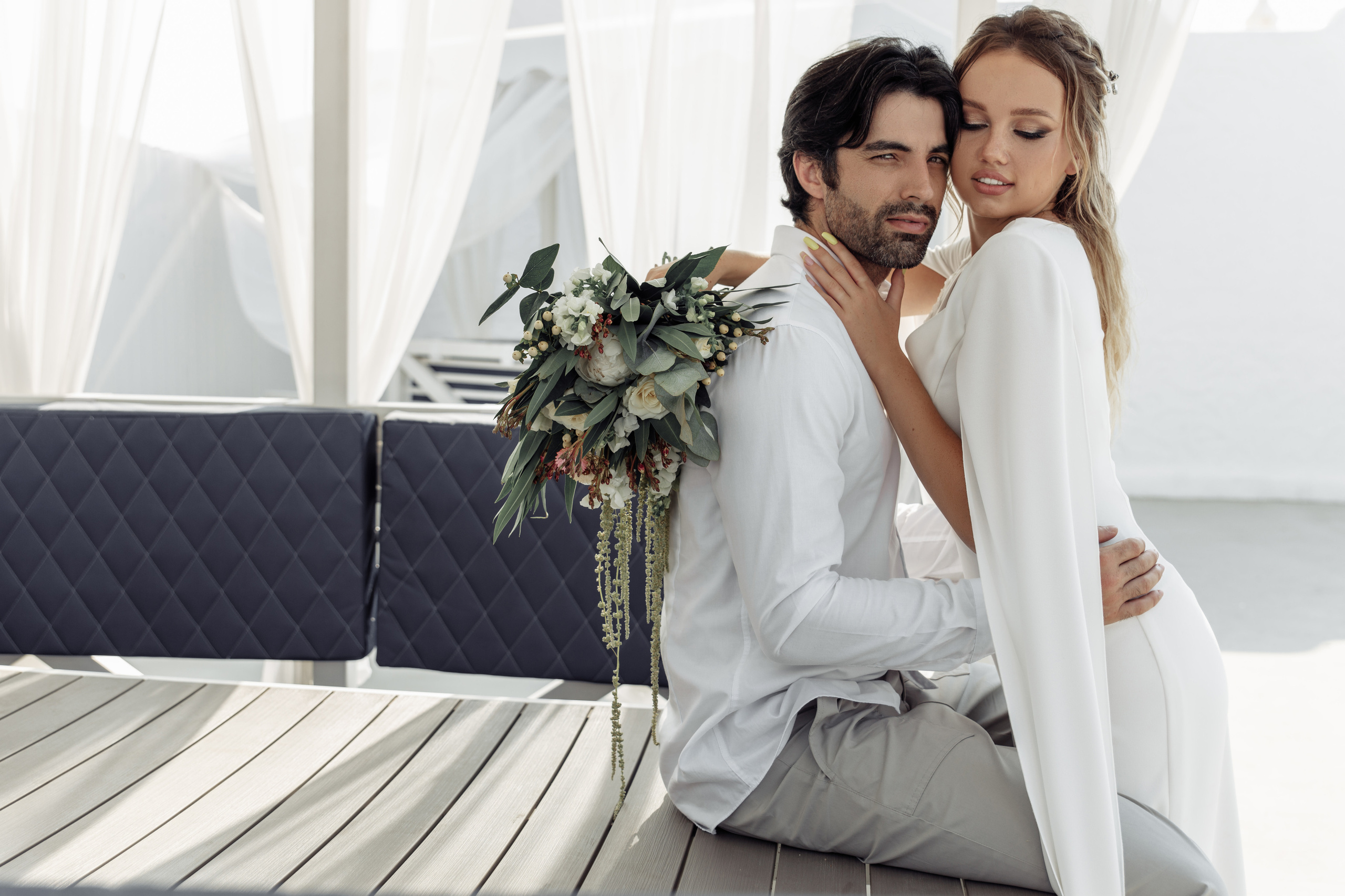 Мирза и Алина в Санторини. Миленина Юлия Свадебный и семейный фотограф в Краснодаре