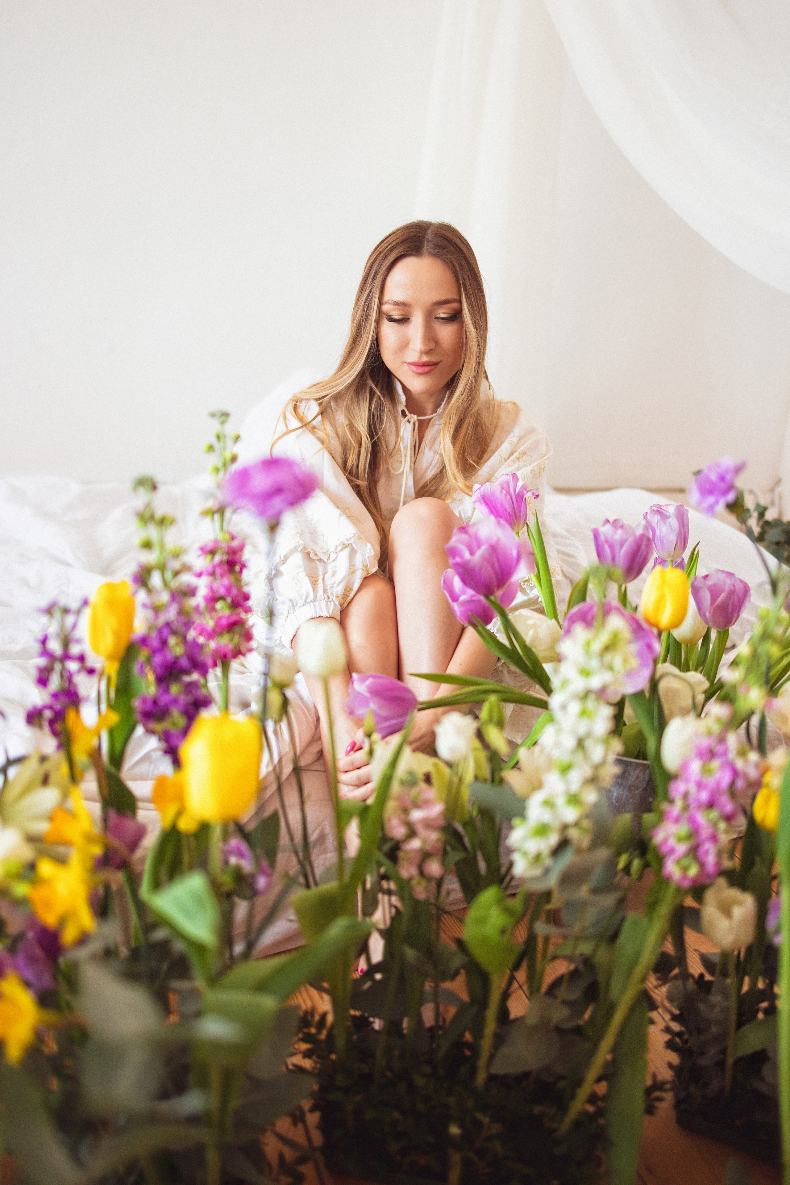 Весенняя фотосессия с цветами в Краснодаре. Семейный и детский фотограф в Краснодаре Анна Трашкова