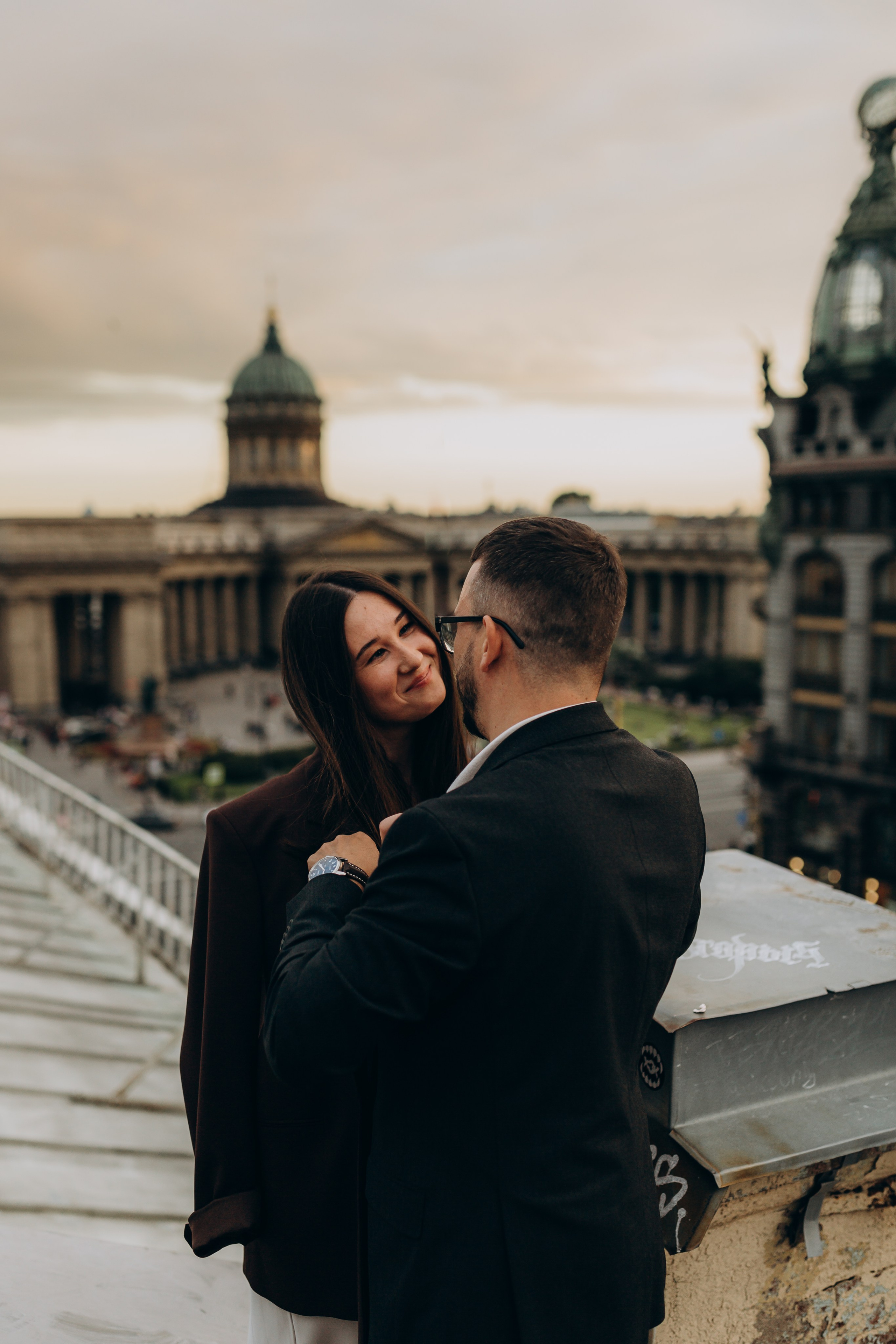 LoveStory на крышах Питера. Фотограф Санкт-Петербург Князева Елизавета