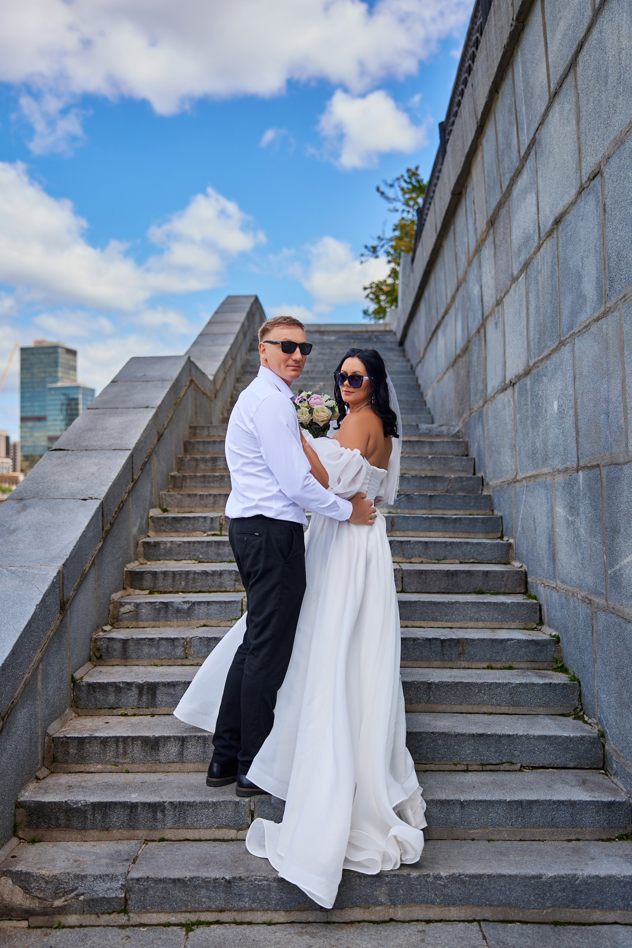 Свадебная фотосессия в Москва-Сити. Свадебный фотограф Сергей Колбинский