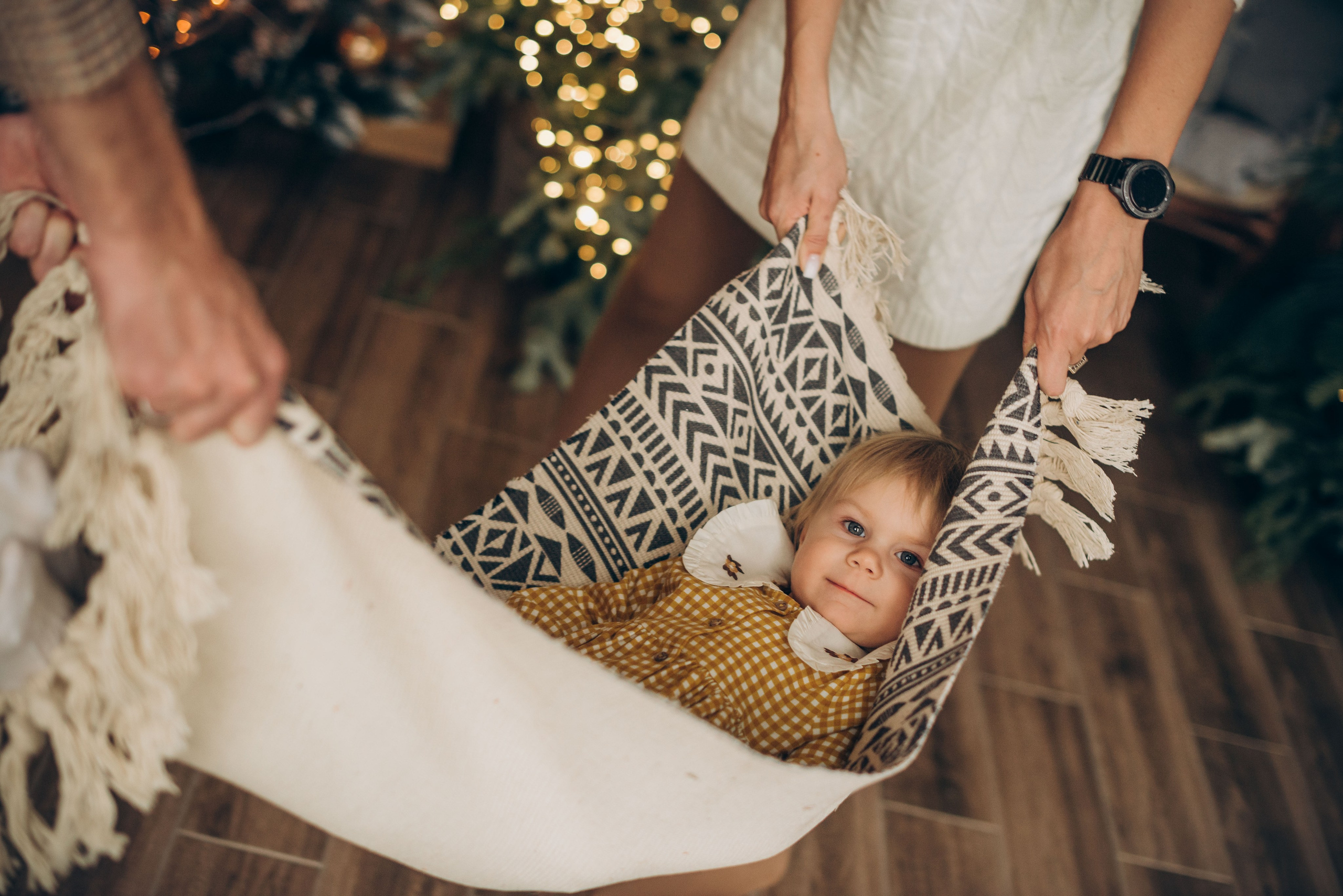Семейная новогодняя фотосессия в студии. Семейный фотограф в Домодедово и Москве Елена Пичугина
