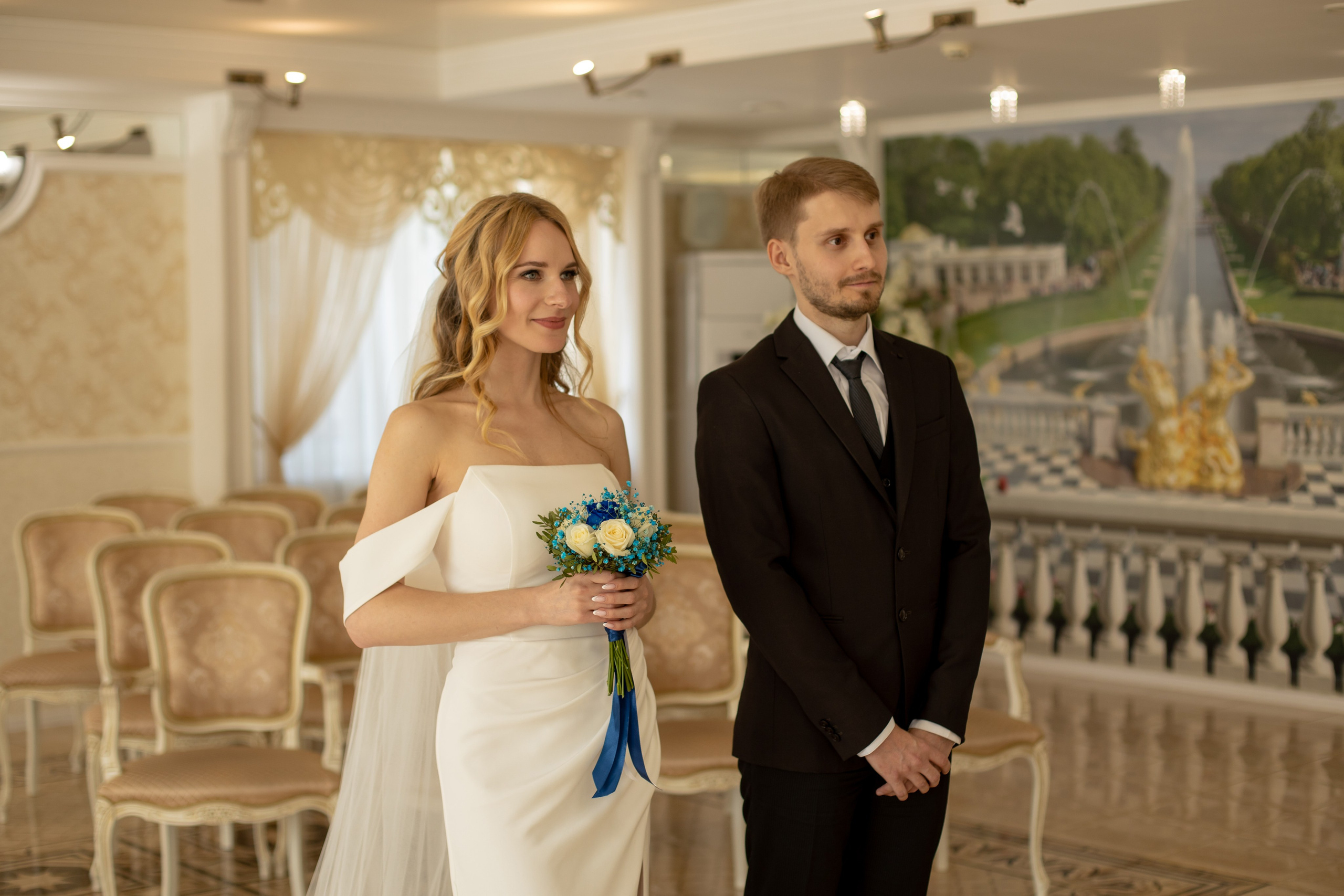 Петергоф / ЗАГС + прогулка. Свадебный и семейный фотограф в Москве Диана Левченко