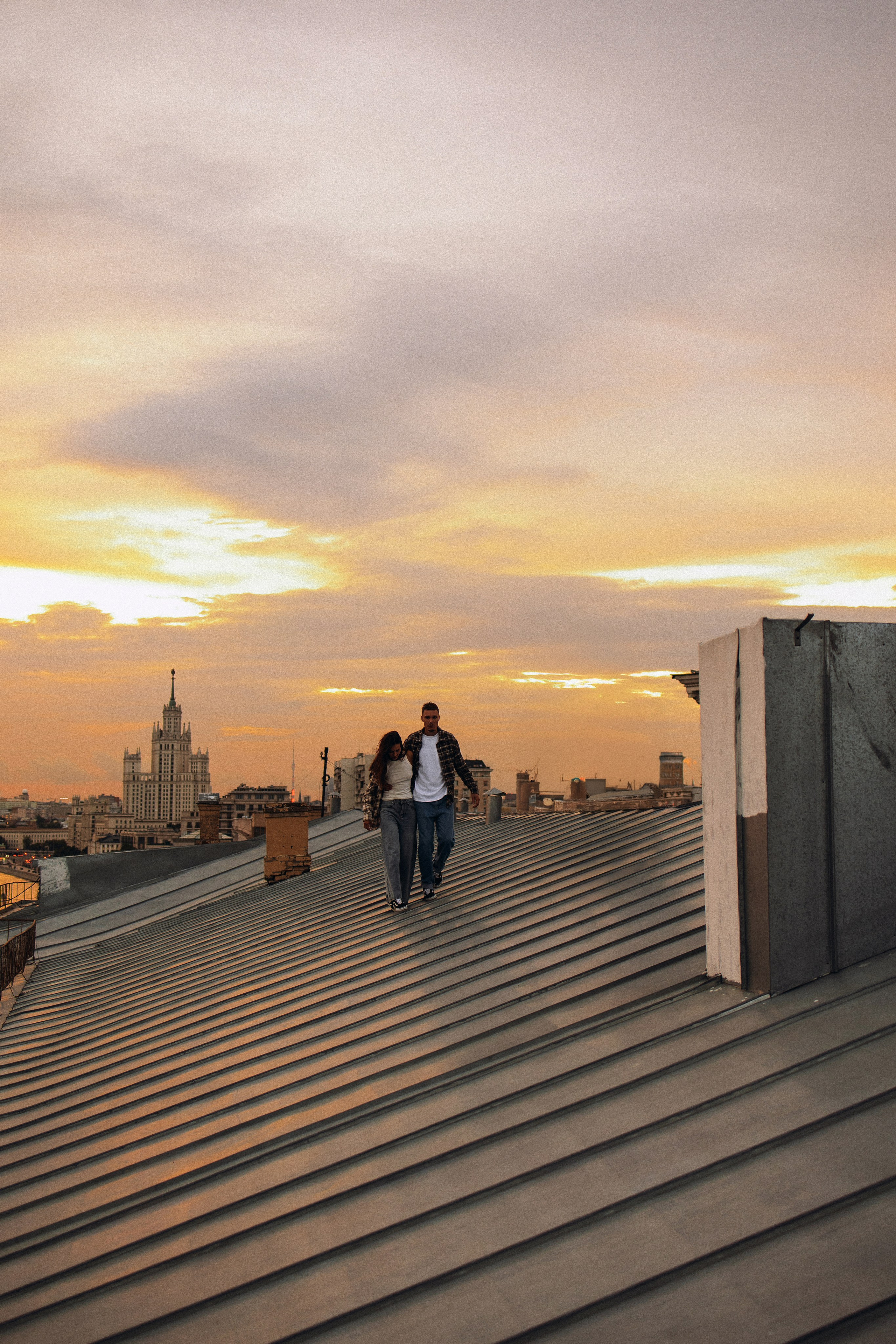 Виолетта и Макс на крыше. Семейный фотограф в Москве Марина Петра