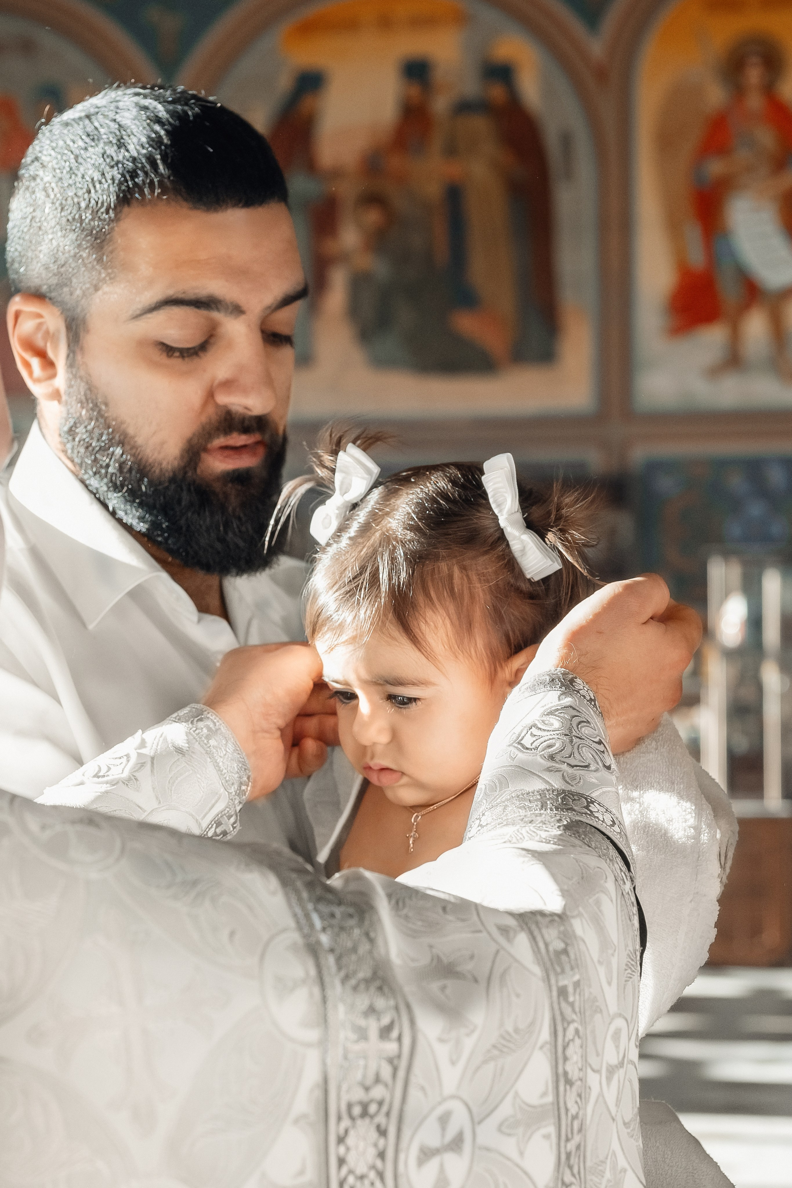 Храм Угрешского. Двойное крещение. Церковный фотограф на Таинство Крещения и Венчания в Оренбурге и Оренбургской области Екатерина Белкина