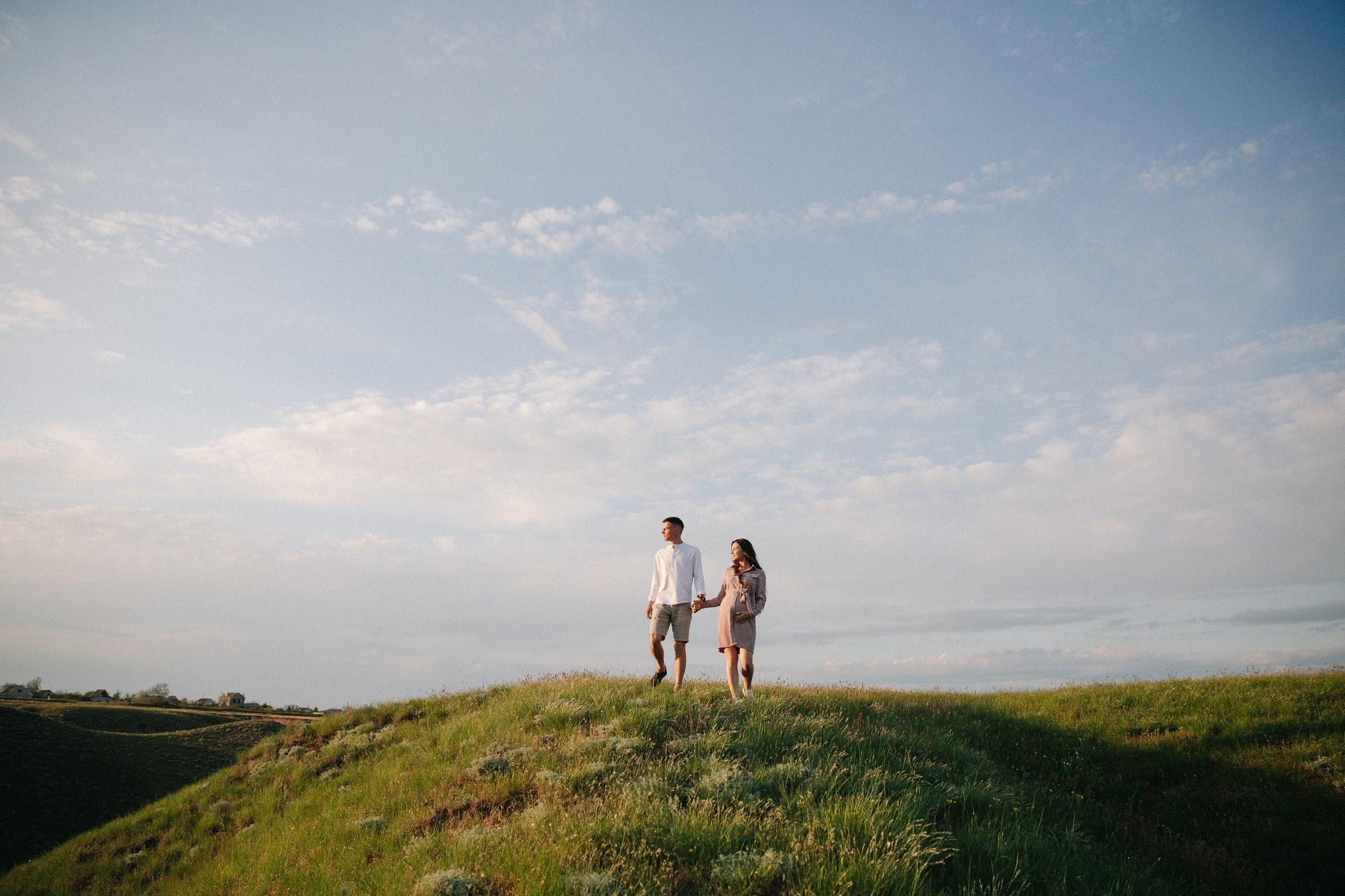Съемка в ожидании с мужем на закате. Свадебный фотограф и видеограф Краснодар, Ростов, Сочи, Новороссийск
