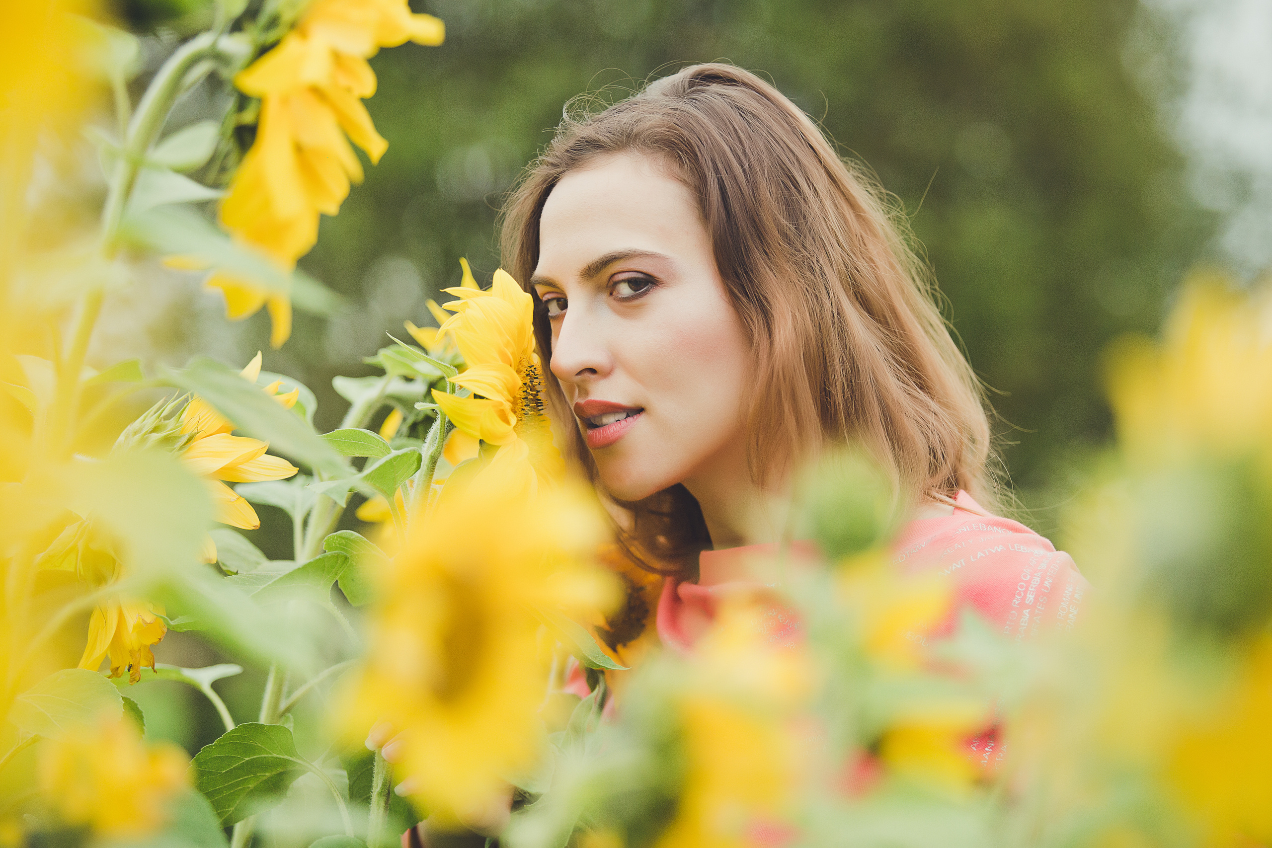 Фотосессия в подсолнухах