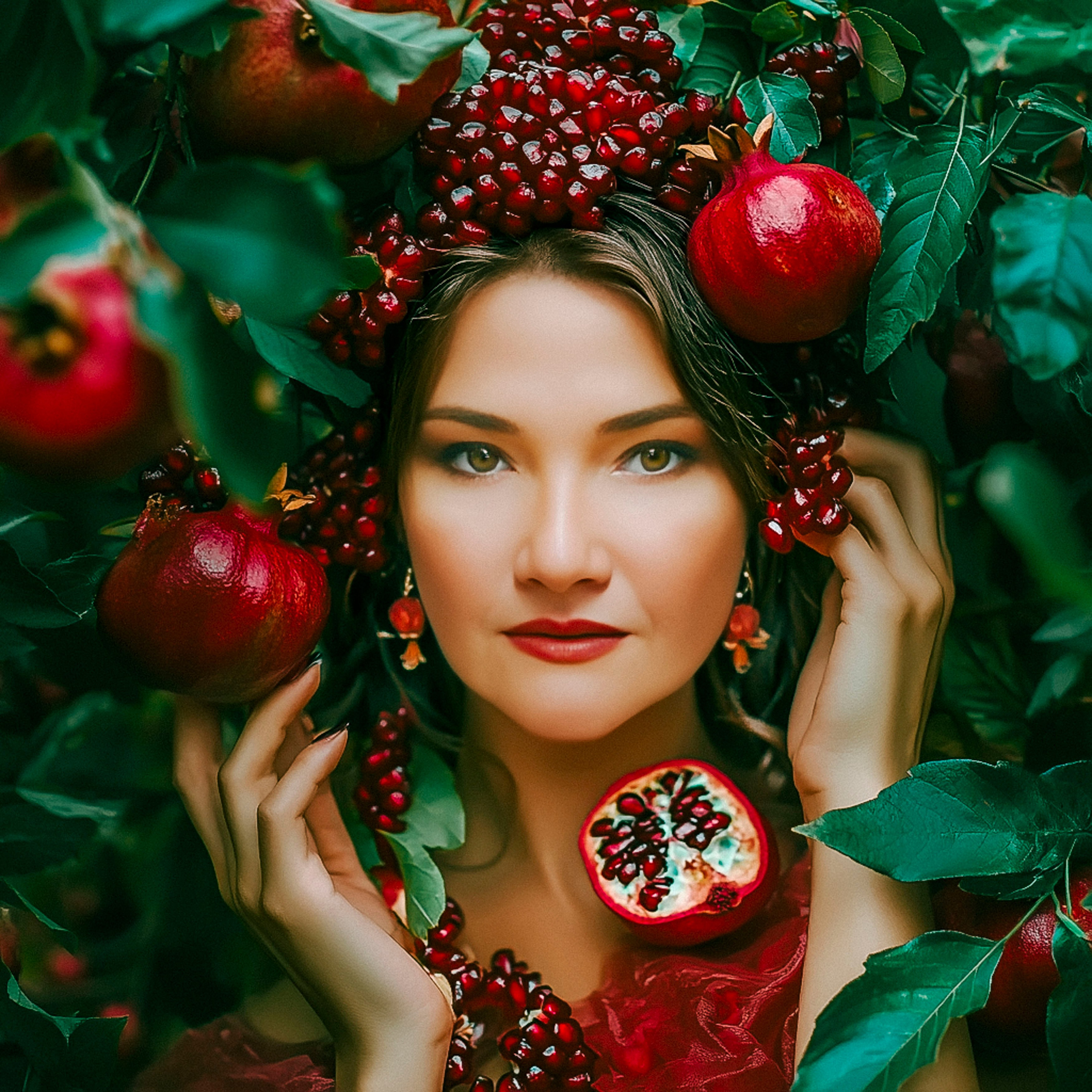 Нейрофотосессия для Ольги. Девушка с гранатом. ФотоХудожник Харитонова Ирина г. Санкт-Петербург