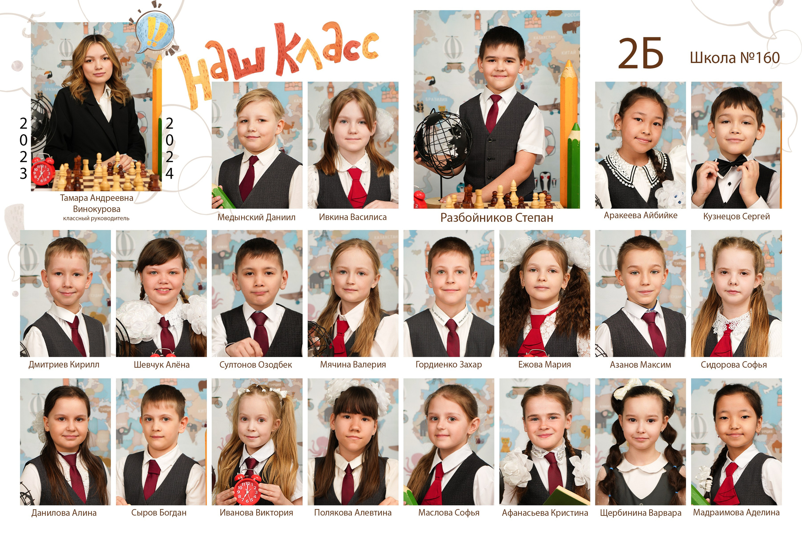 Фон начальные классы. Школьная фотография Поповы