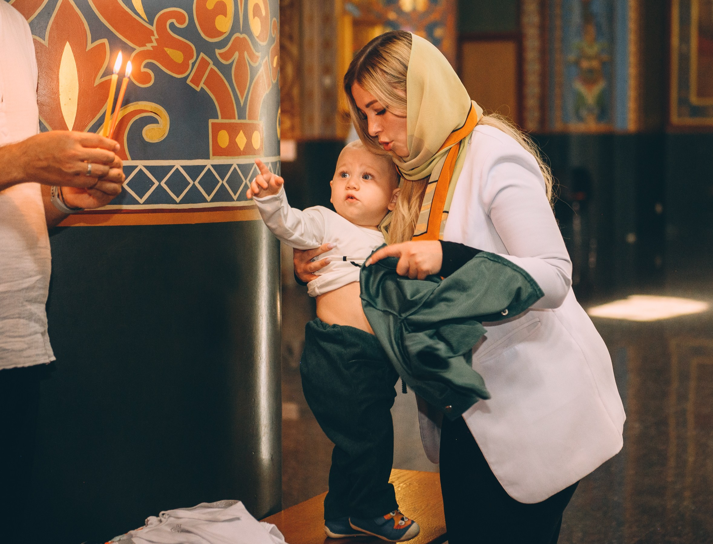 Крещение в храме Нерукотворного Образа Христа Спасителя. Свадебный и семейный фотограф София Невская