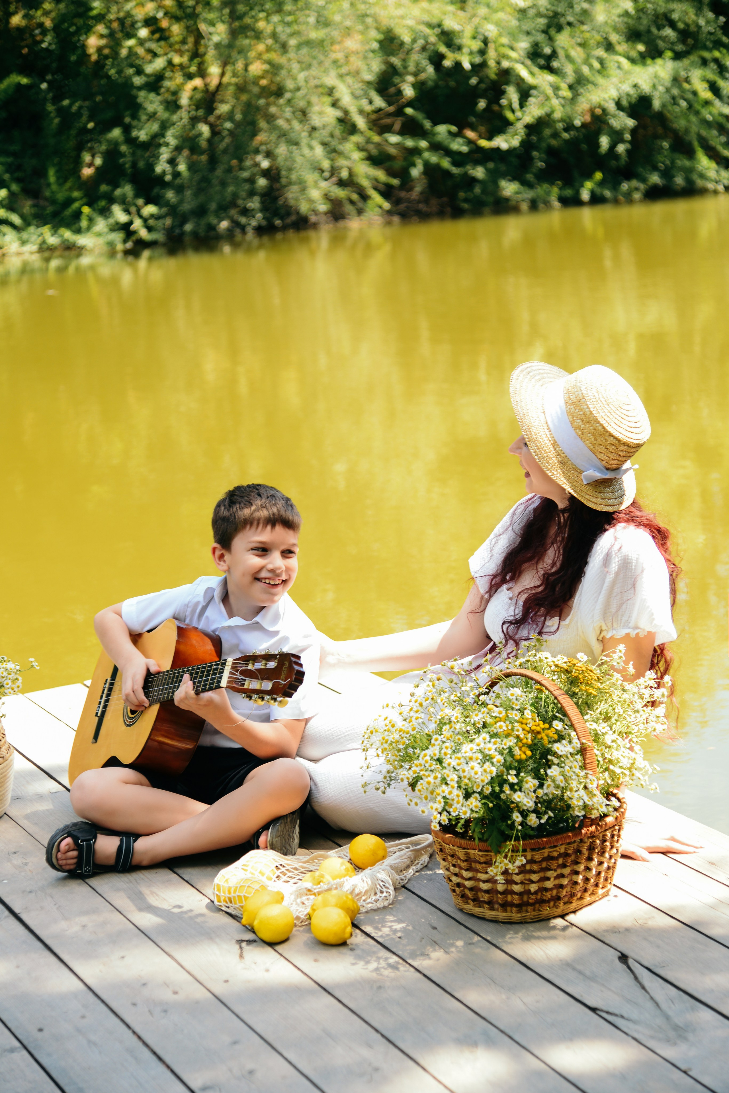 Вера, ромашки и Рома). Фотограф Ярута Оксана / Ростов-на-Дону