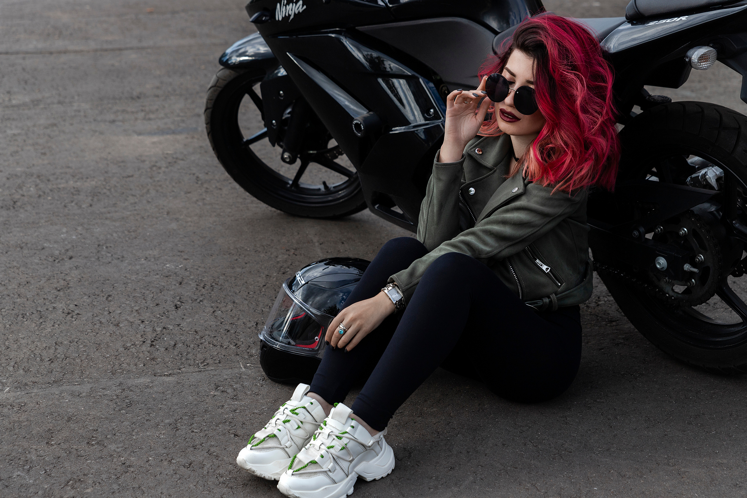 Фотосессия на мотоцикле. Женский фотограф Москва, Лобня