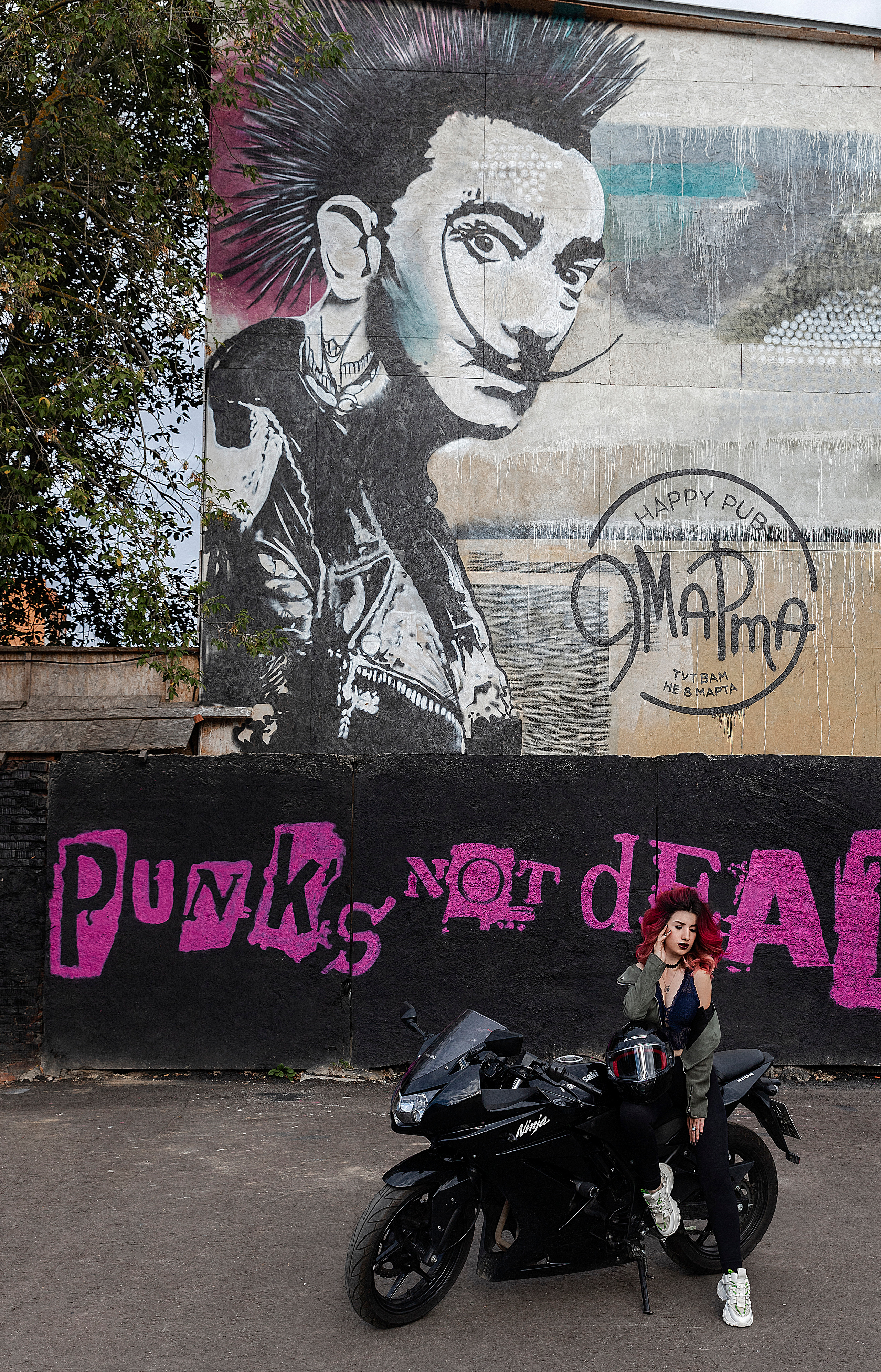 Фотосессия на мотоцикле. Женский фотограф Москва, Лобня