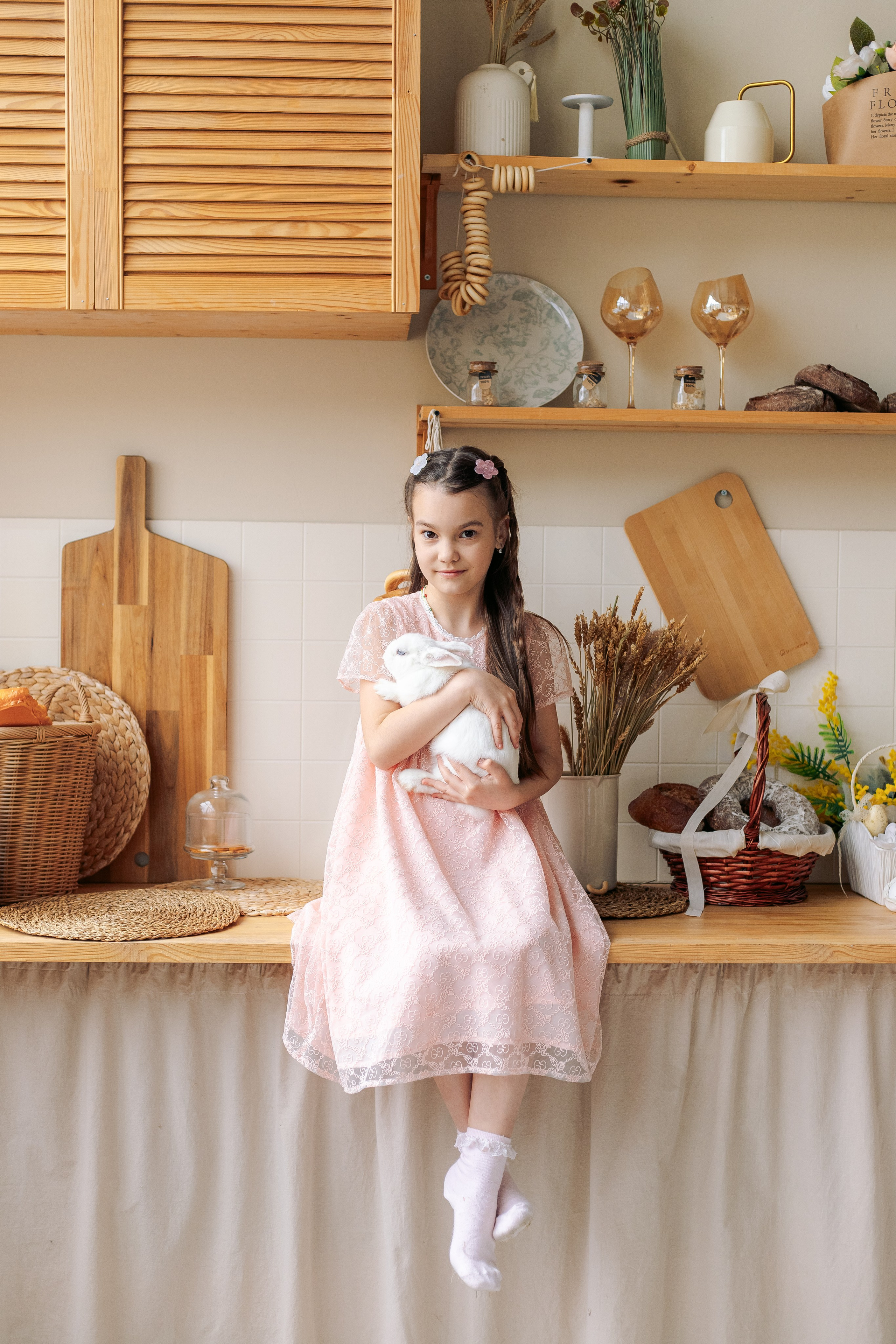 Семейная фотосессия с утятами и кроликом в фотостудии. Фотограф в Санкт-Петербурге, Анна Скворцова