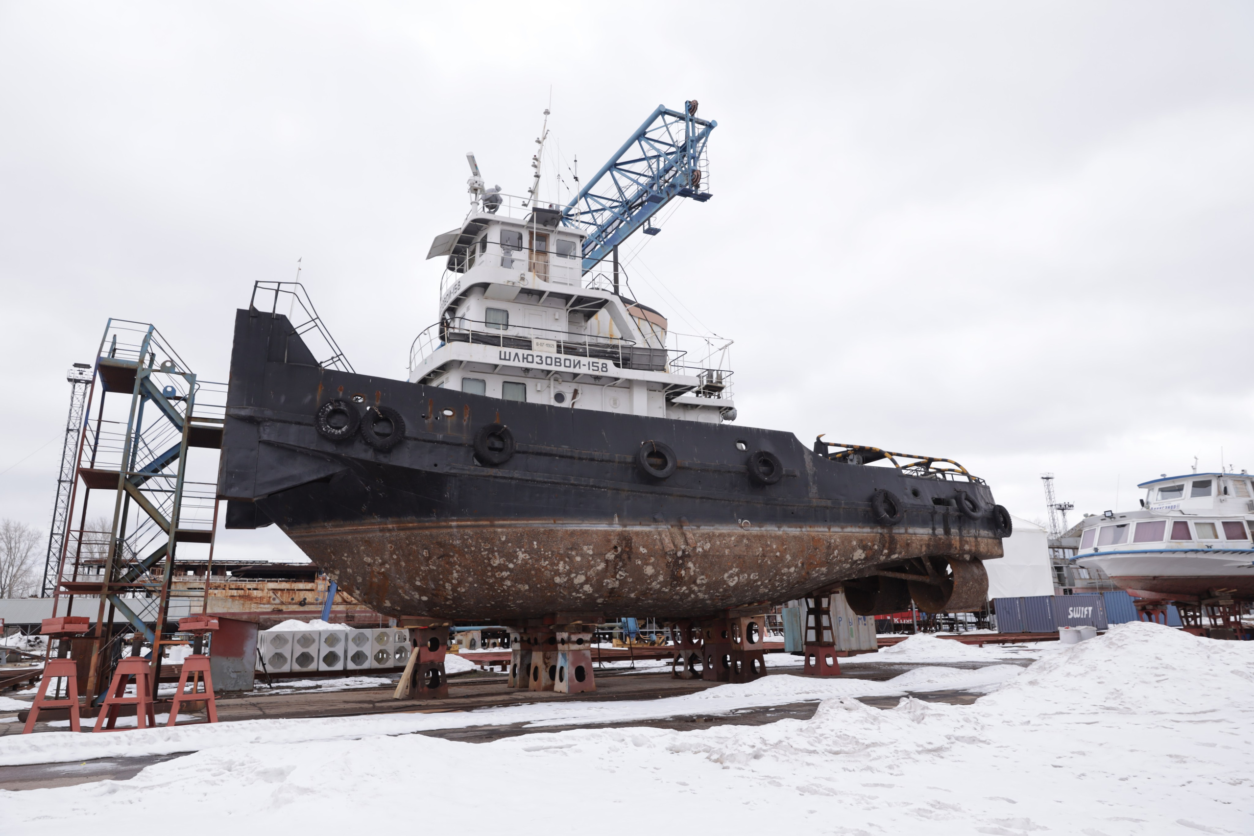ЗАО нефтефлот Зимние фото + закаладка киля Судна. Фотограф в Самаре Максим Тырин