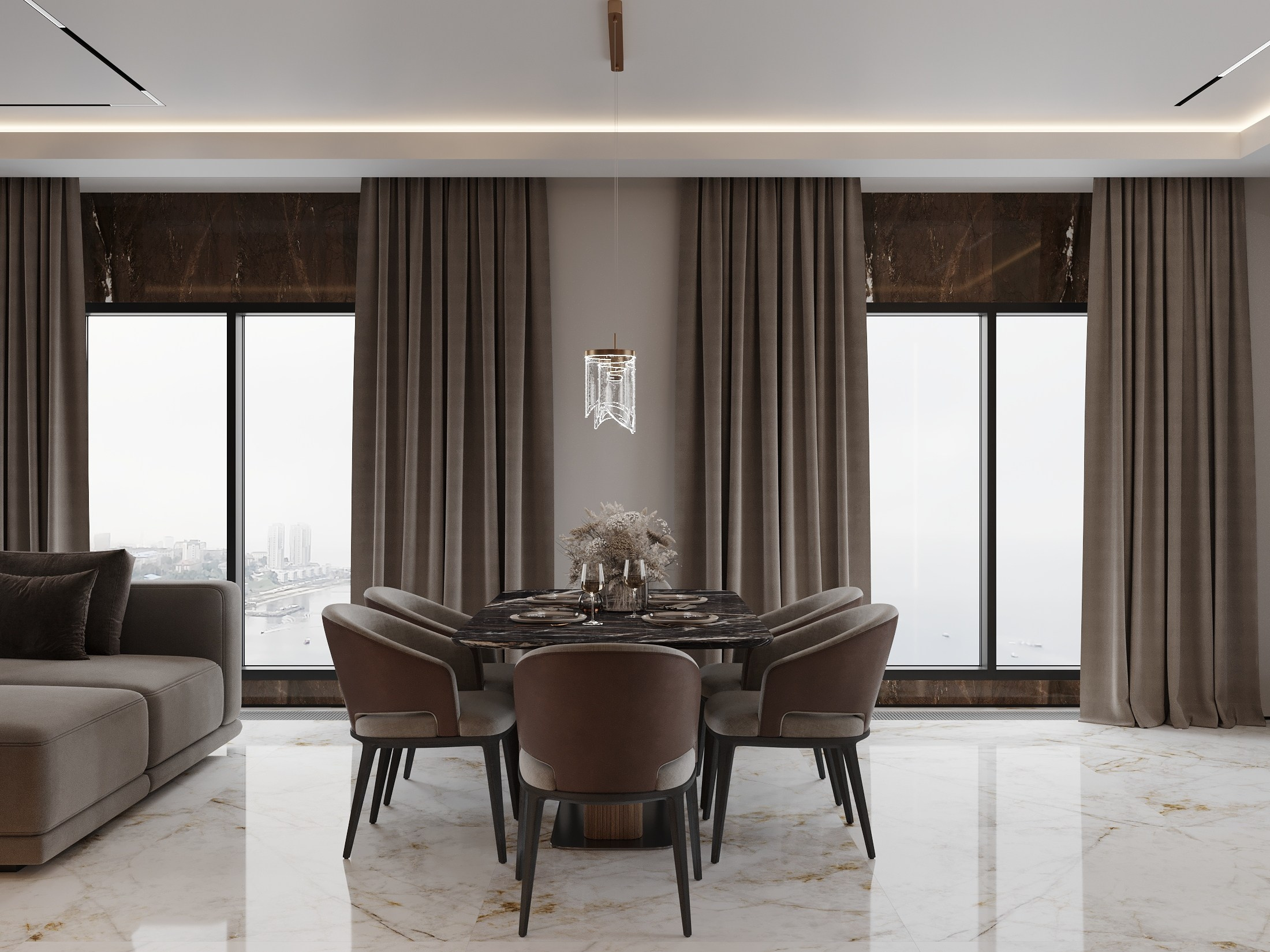 ЖК Аквамарин 186.0 кв.м. Дизайнер интерьера и 3D визуализатор Ванчугова Ольга