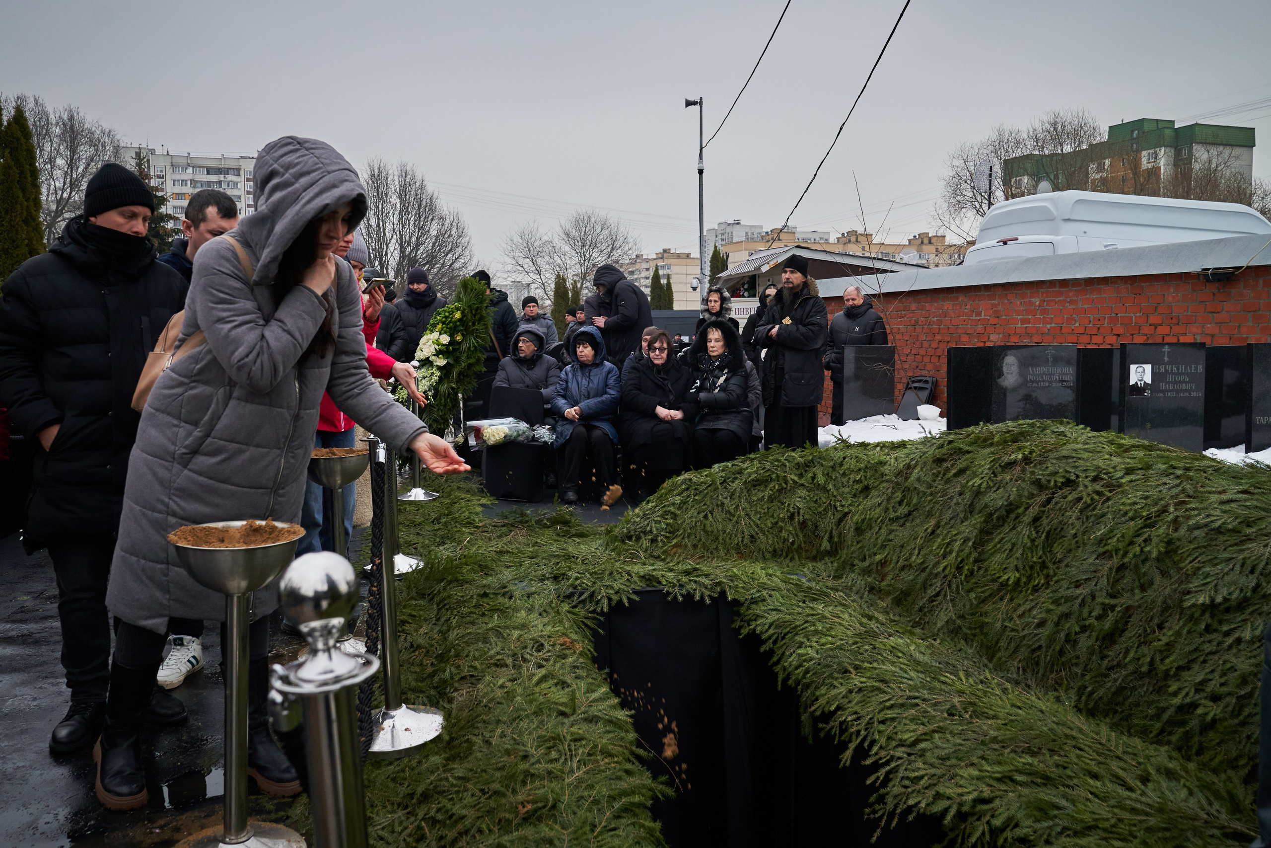 Похороны Алексея Навального. Дзешульская, фотограф