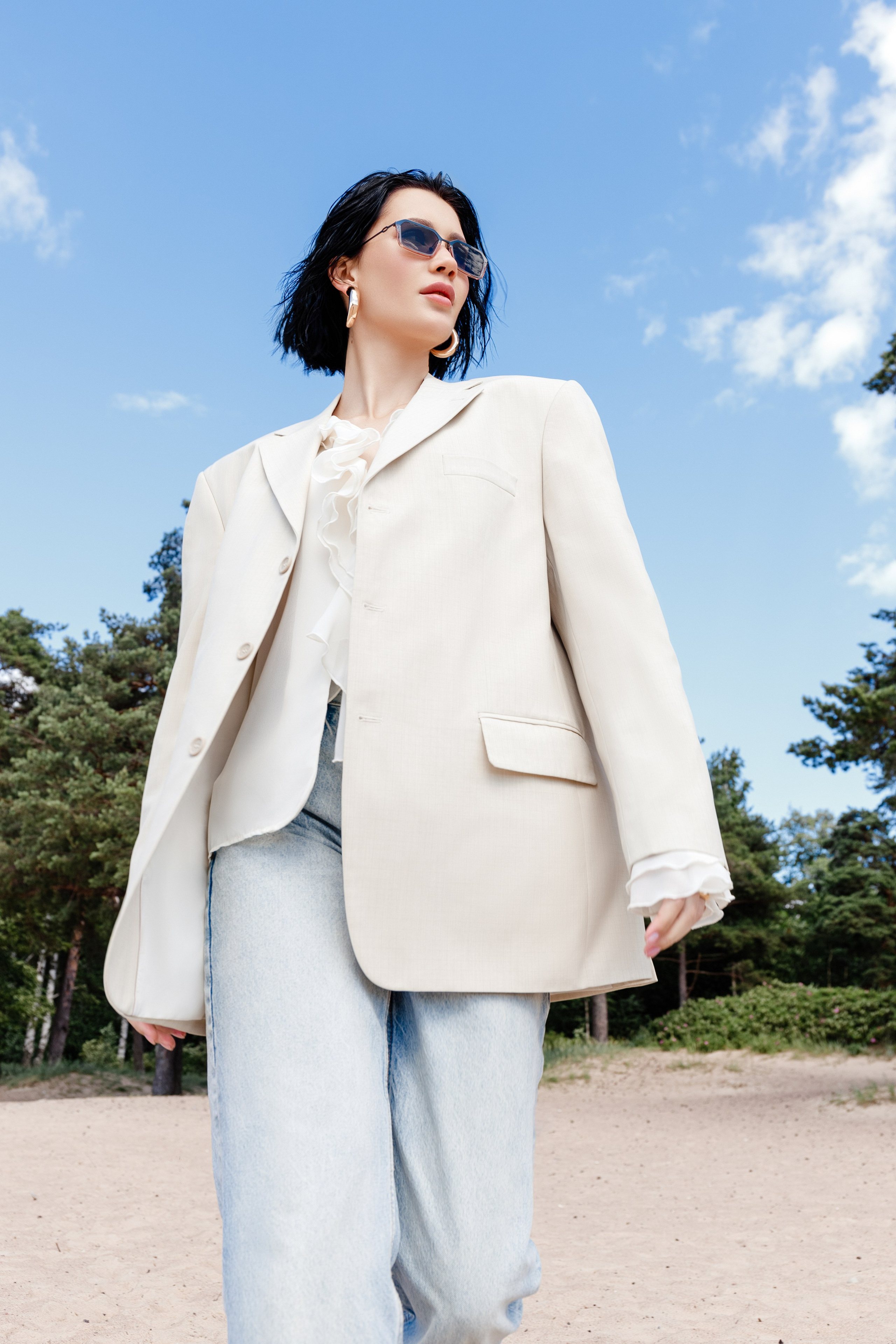 Летняя fashion-съёмка в Петербурге — на Финском заливе