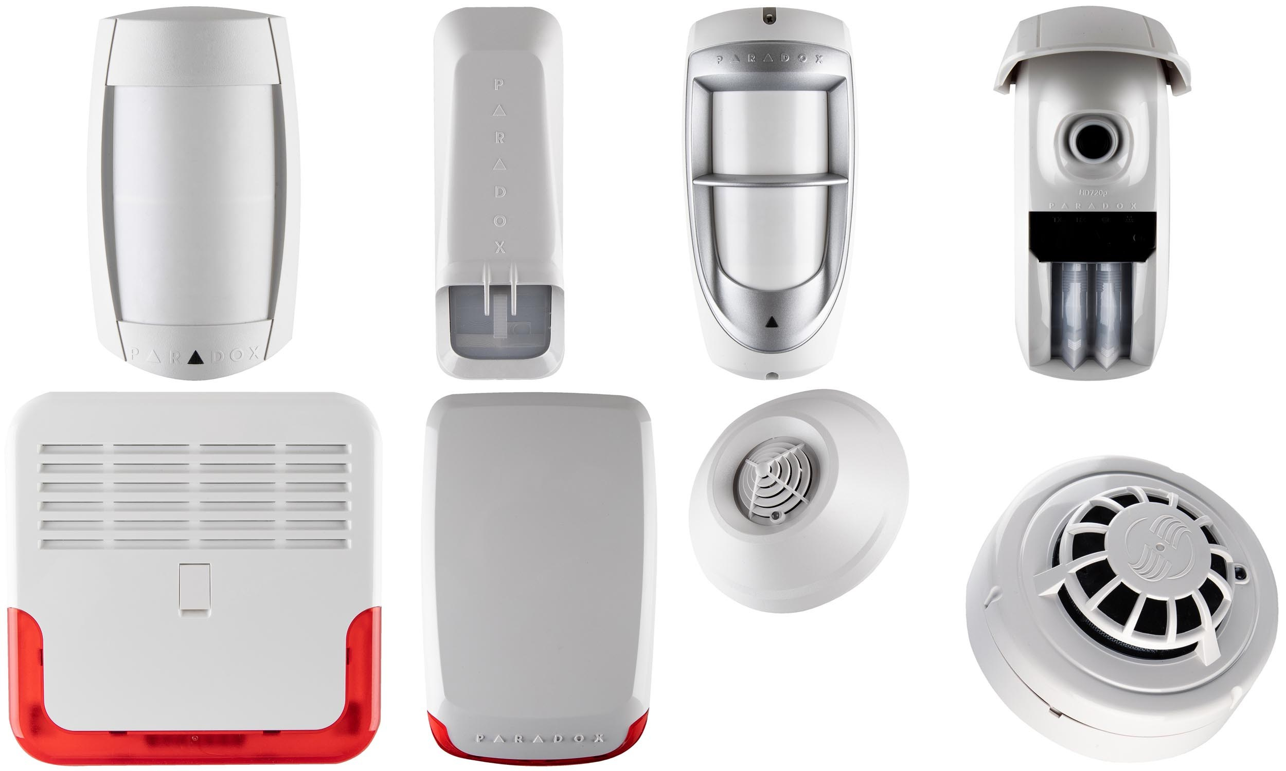 Охранная система PARADOX на белом фоне