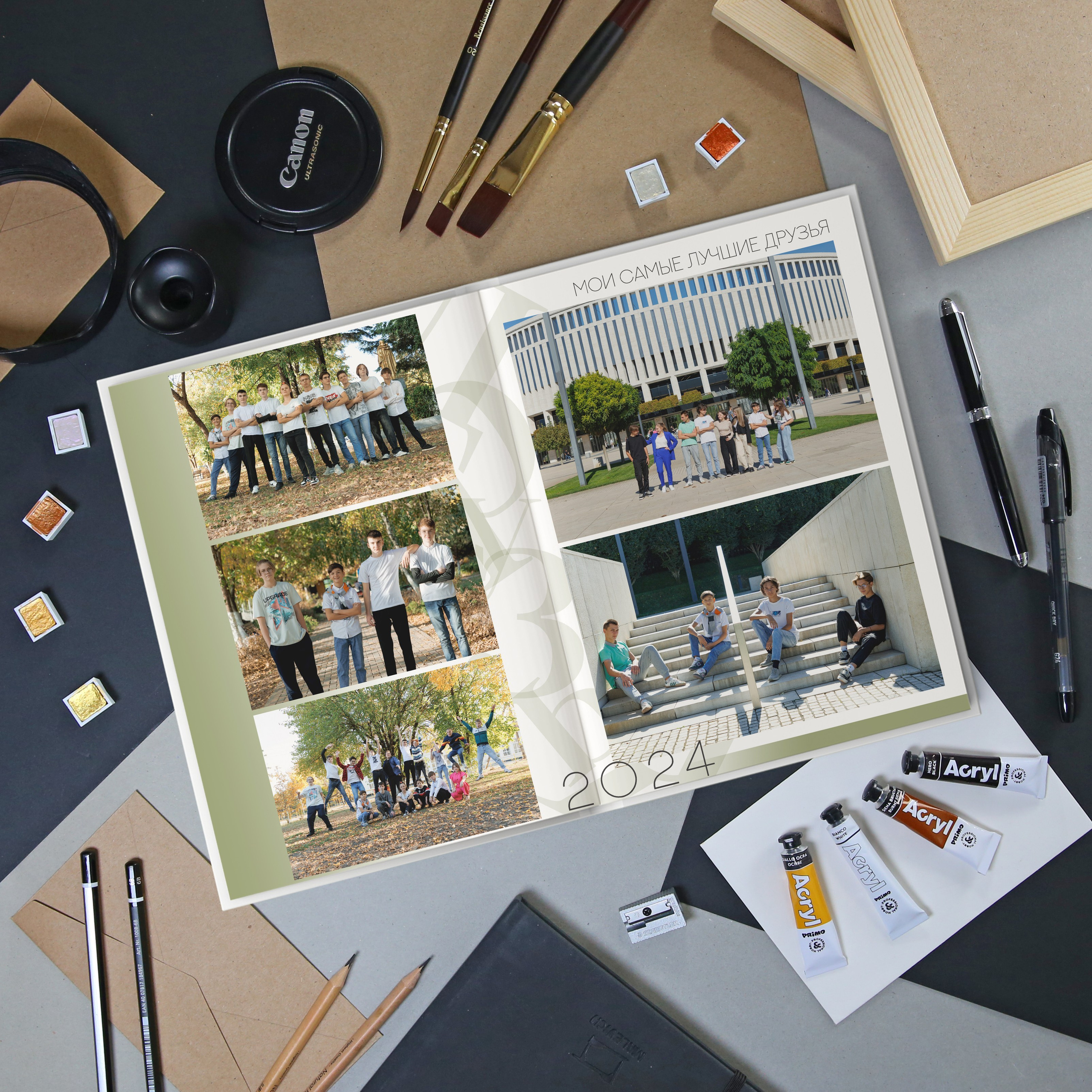 Варианты фотокниг для начальной и старшей школы. Детский школьный и семейный фотограф в Краснодаре