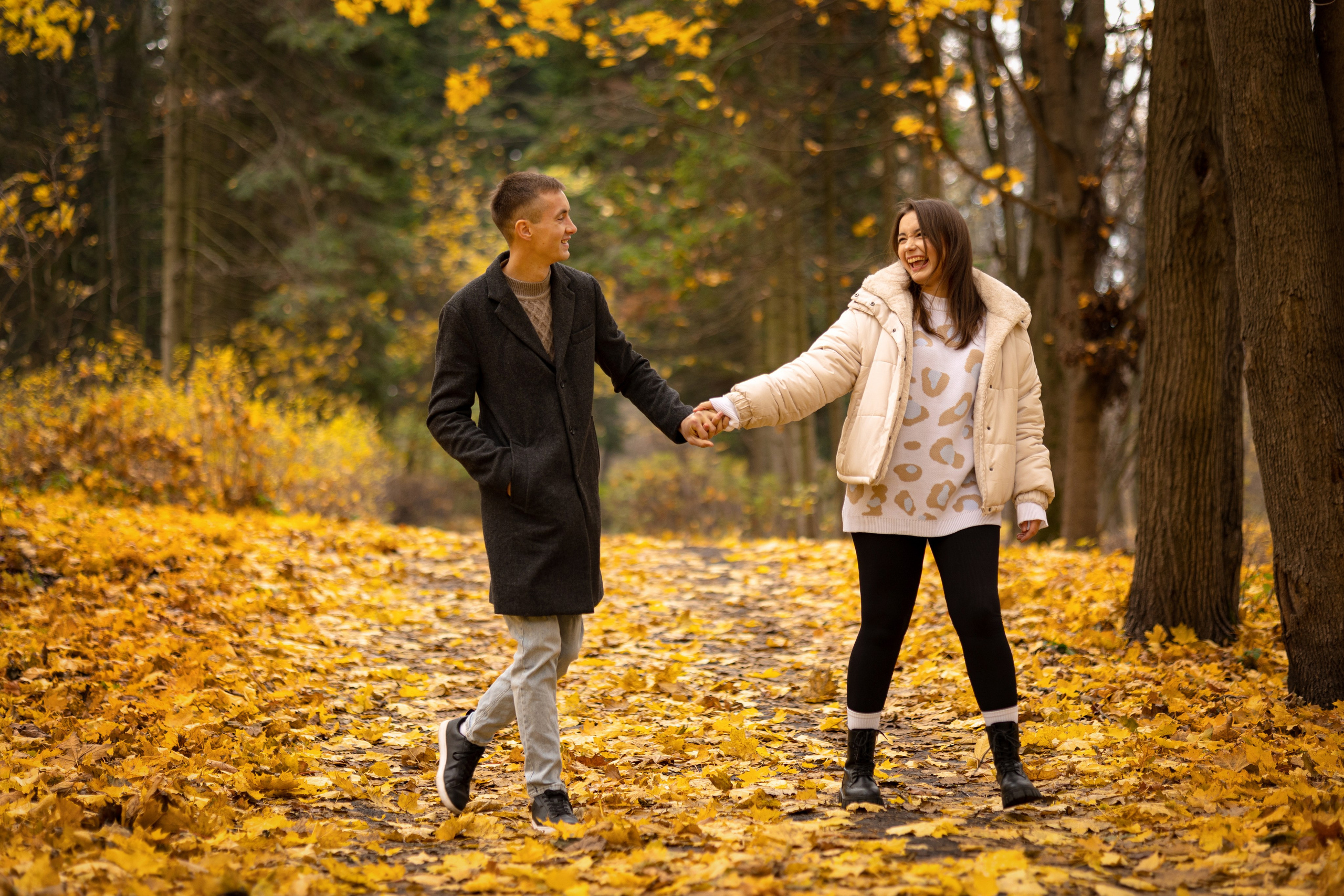 Осенняя фотосессия «История любви» в парке Быково