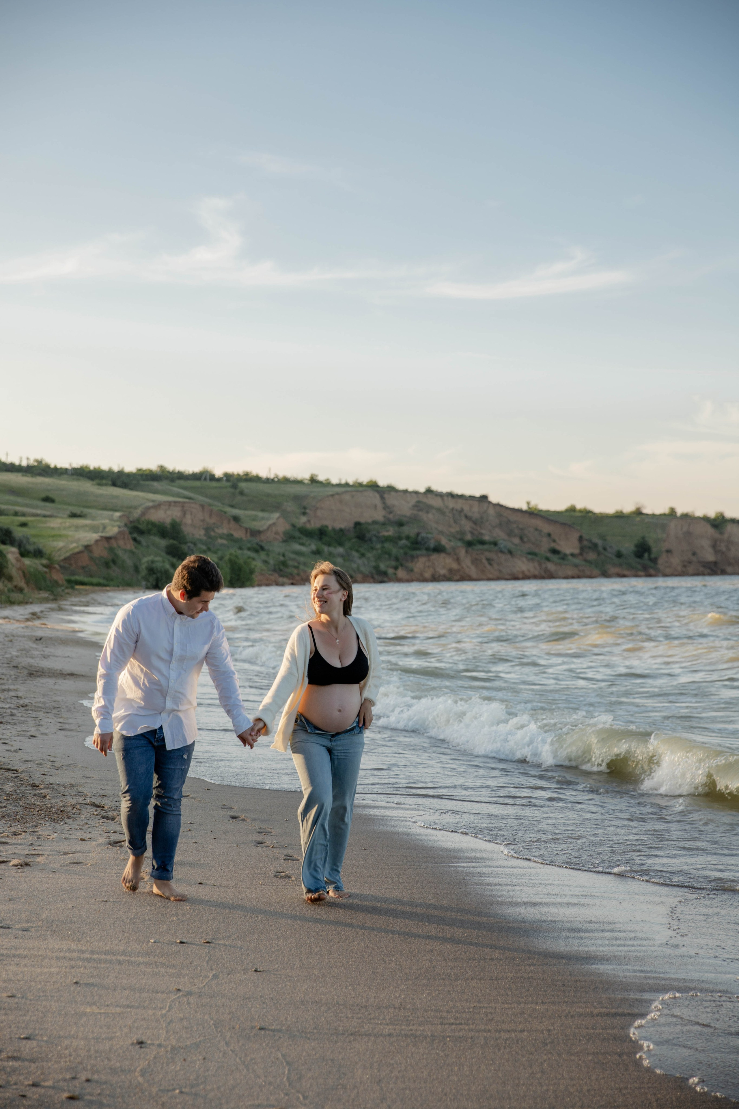 Фотосессия беременности на море. Свадебный фотограф Бакрымова Валентина