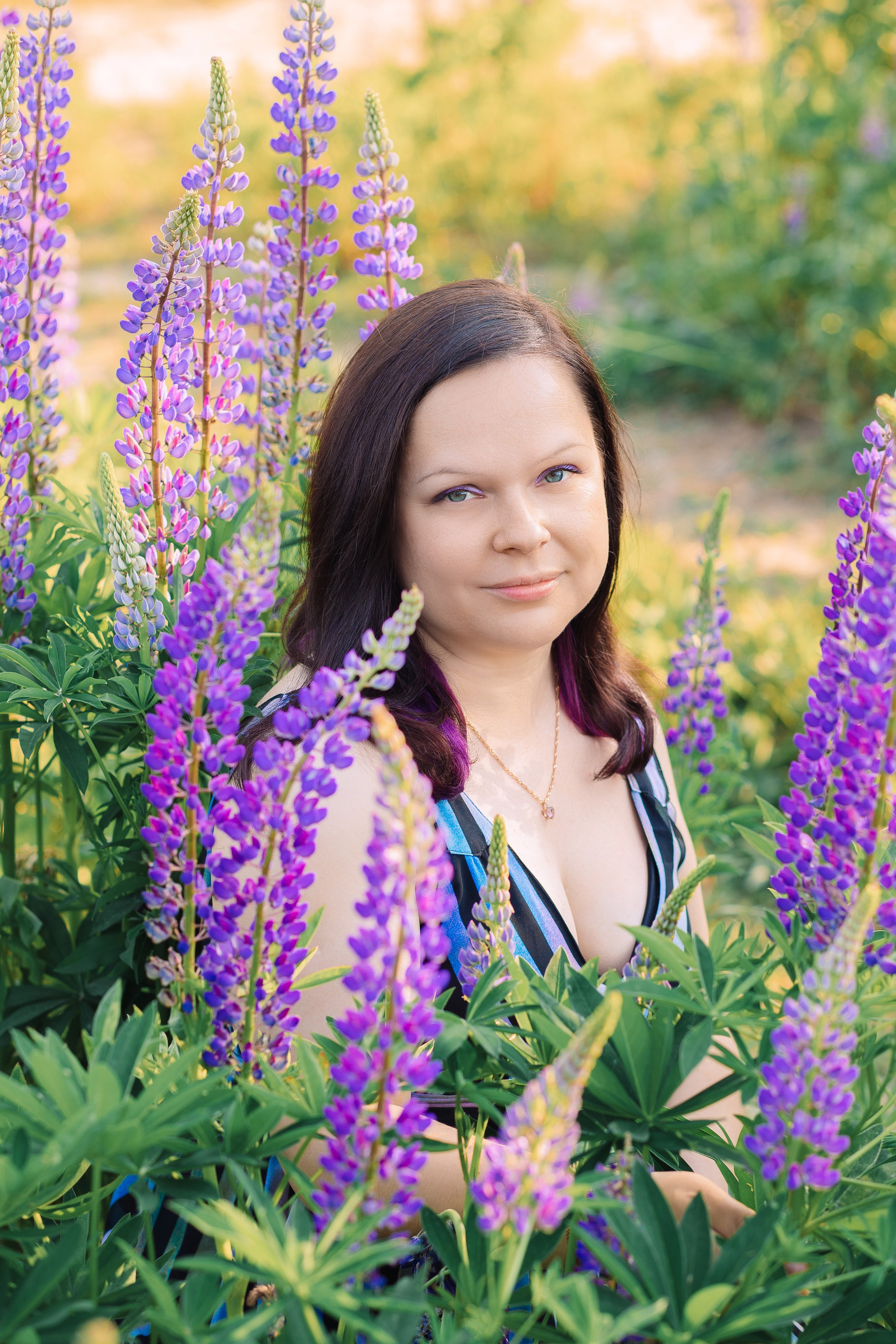 Фотосессия мамы и дочки в люпинах. Фотограф в Санкт-Петербурге, Анна Скворцова