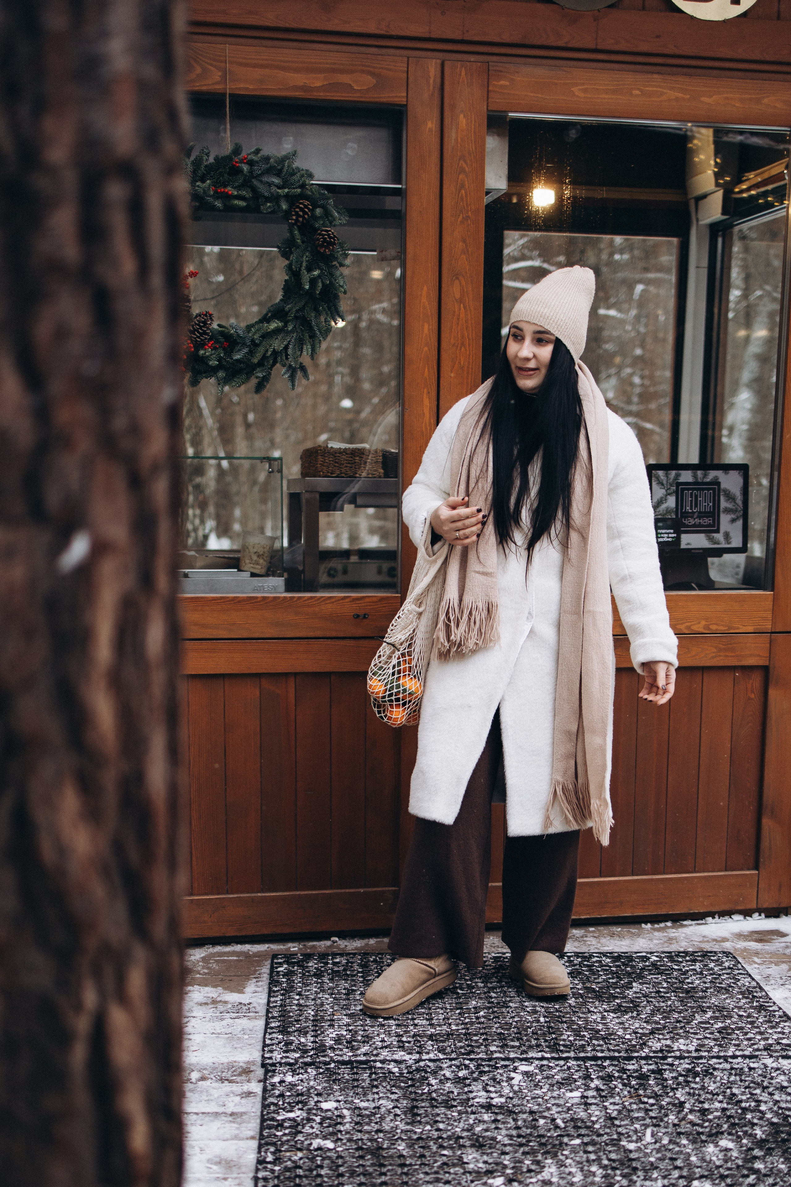 Зимняя прогулка в лесу. Настя и Мирон. Семейный и детский фотограф в Москве Маргарита Сереброва