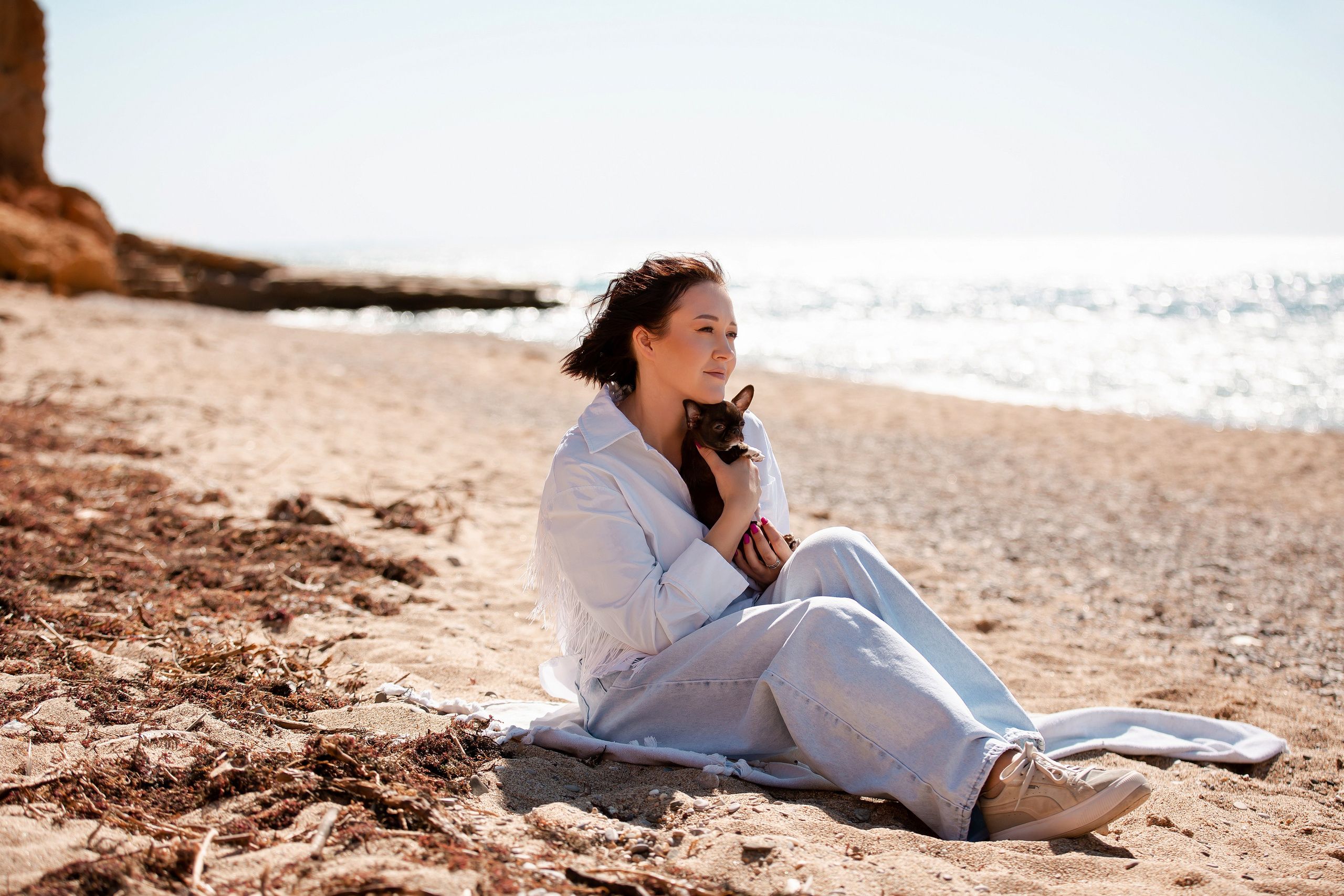 Веймаранер и чихуахуа в Крыму. Фотограф-анималист в Краснодаре Маша Мельникова