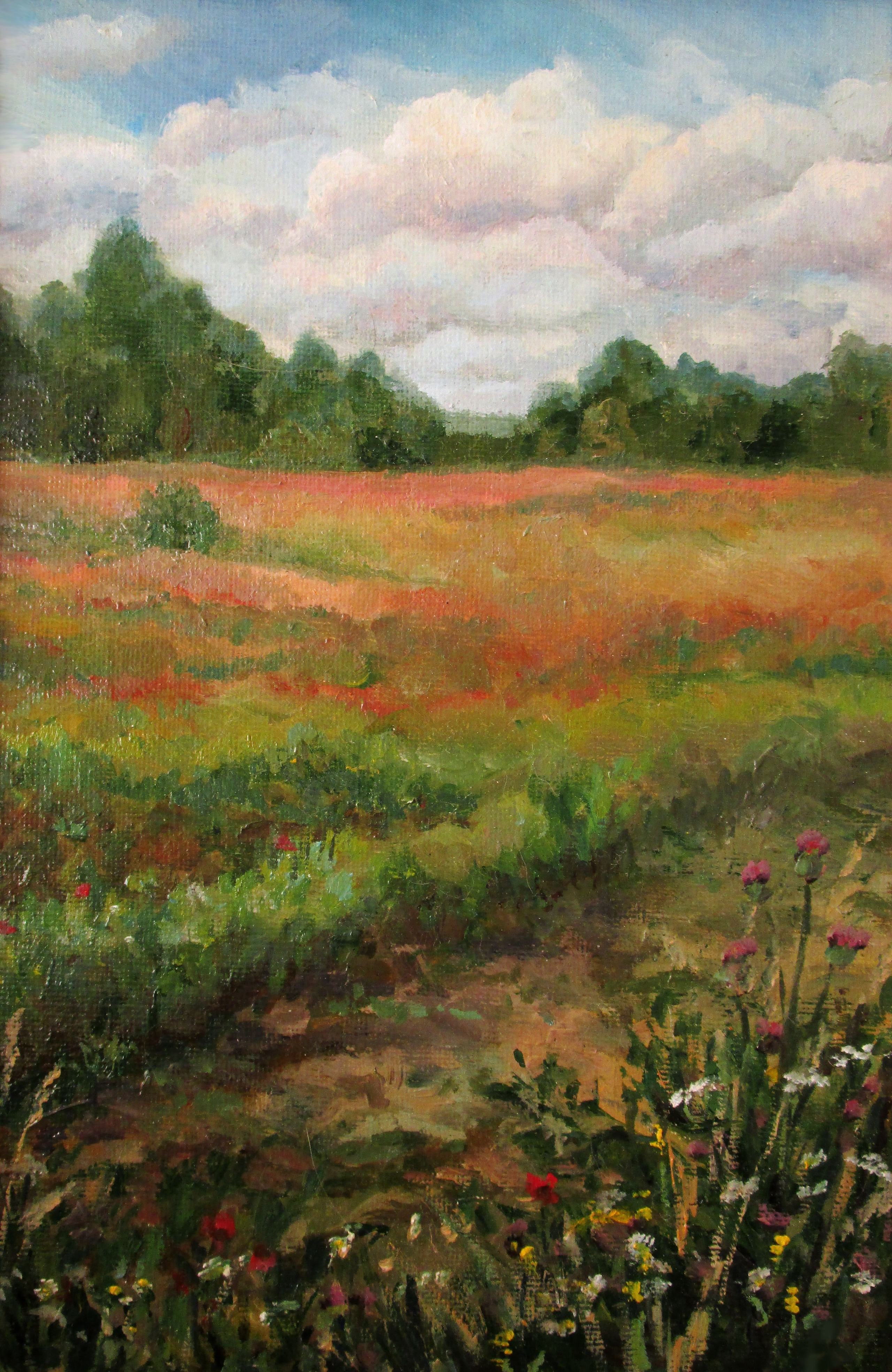 Дорога у поля, Рязанская область; холст / масло, 2008