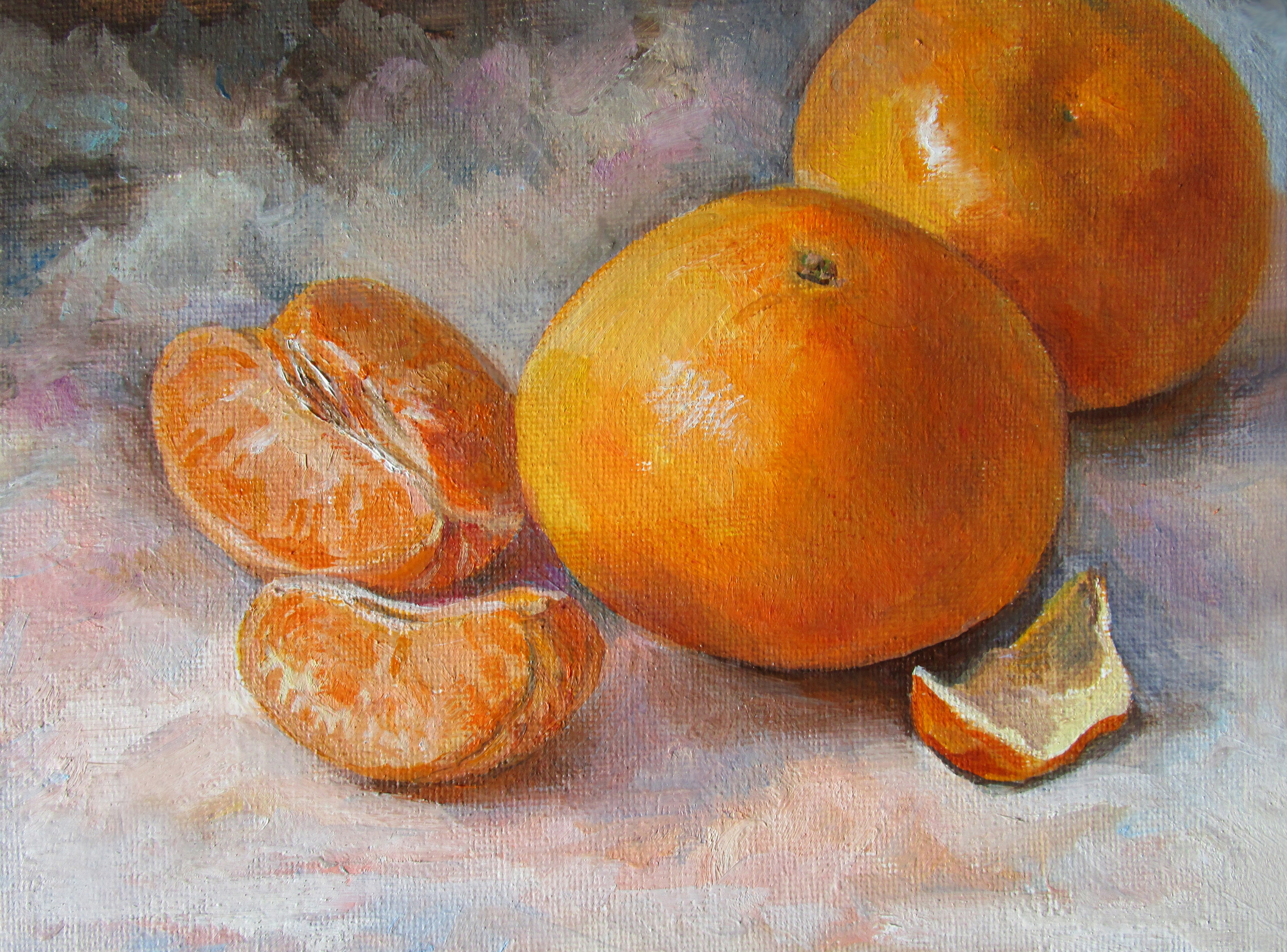 "Мандаринки", холст / масло, 2015