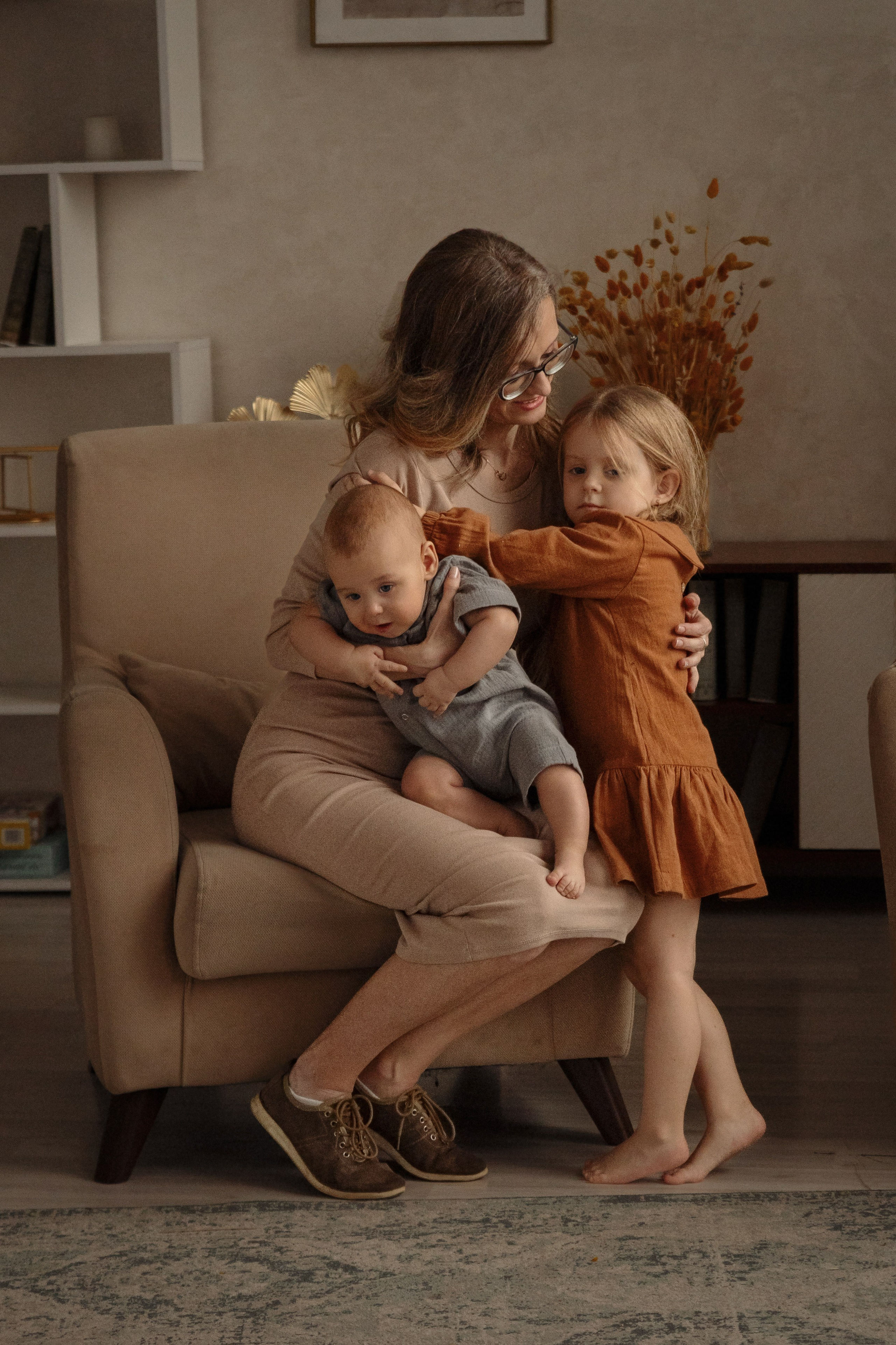 Семейная фотосессия дома. Семейный фотограф в Москве Трубинова Екатерина