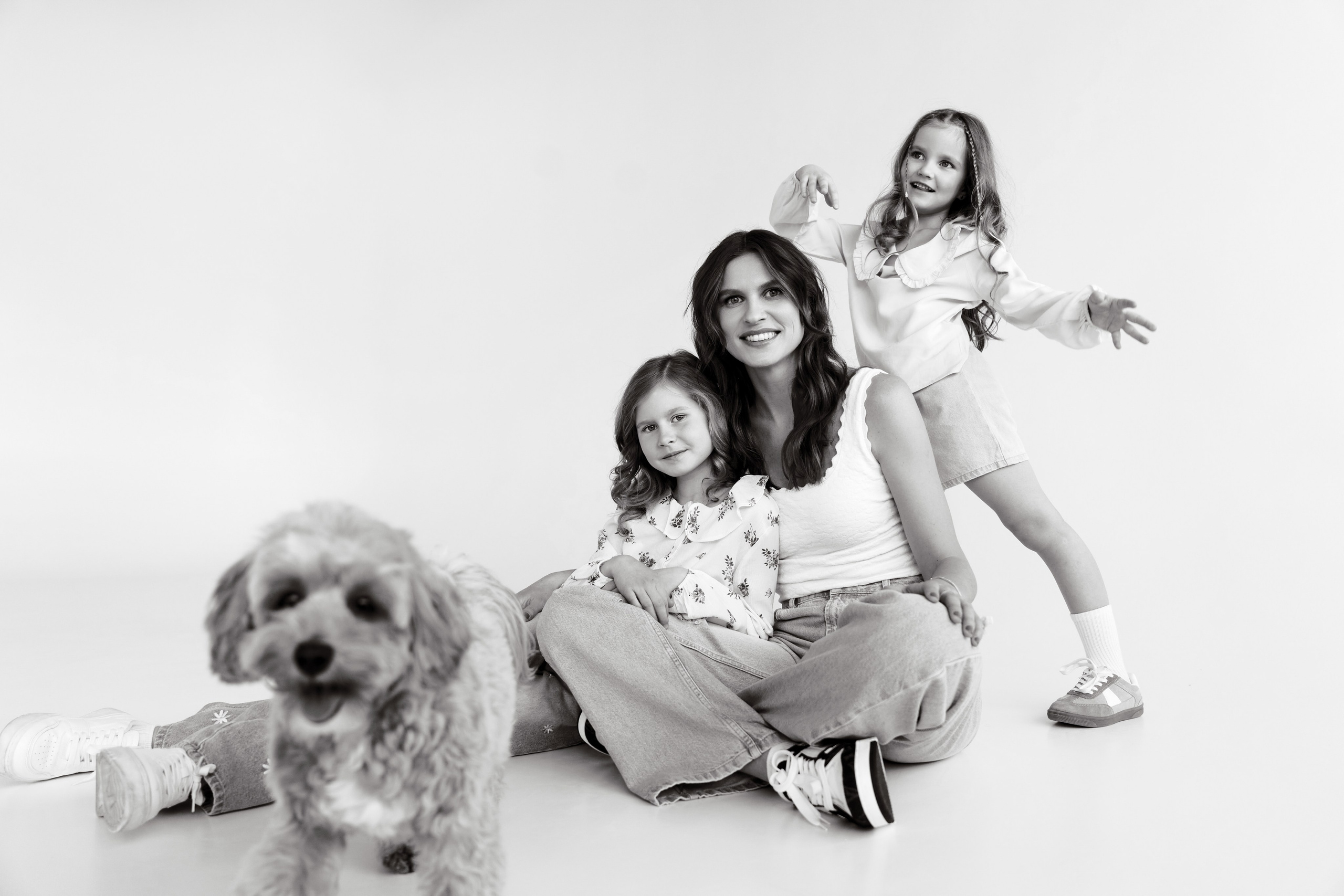 Папа, мама, дочки и хвостик. Фотограф Москва и Екатеринбург. Максимова Соня