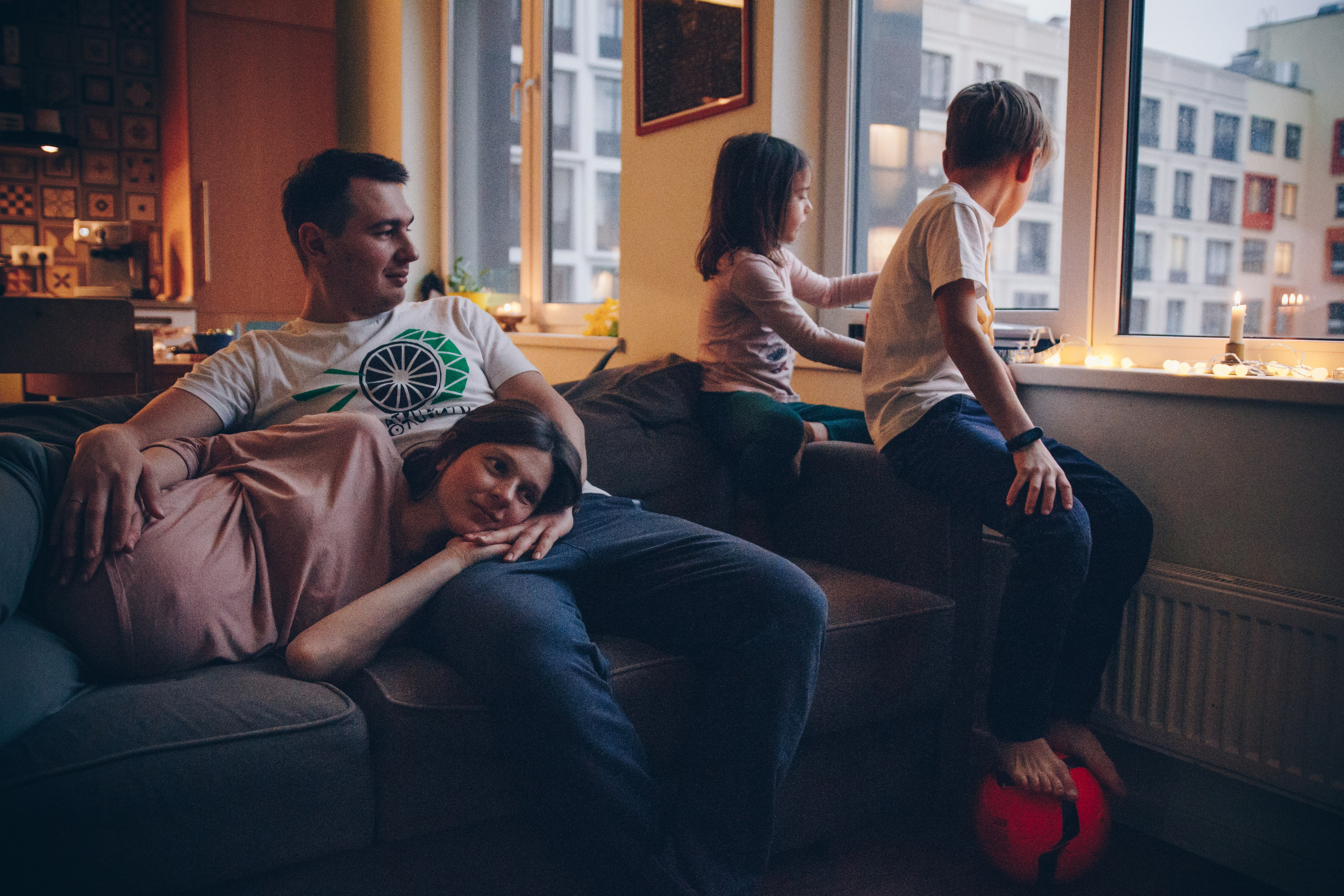 Домашняя семейная фотосессия. Фотограф Лебедева Наталья