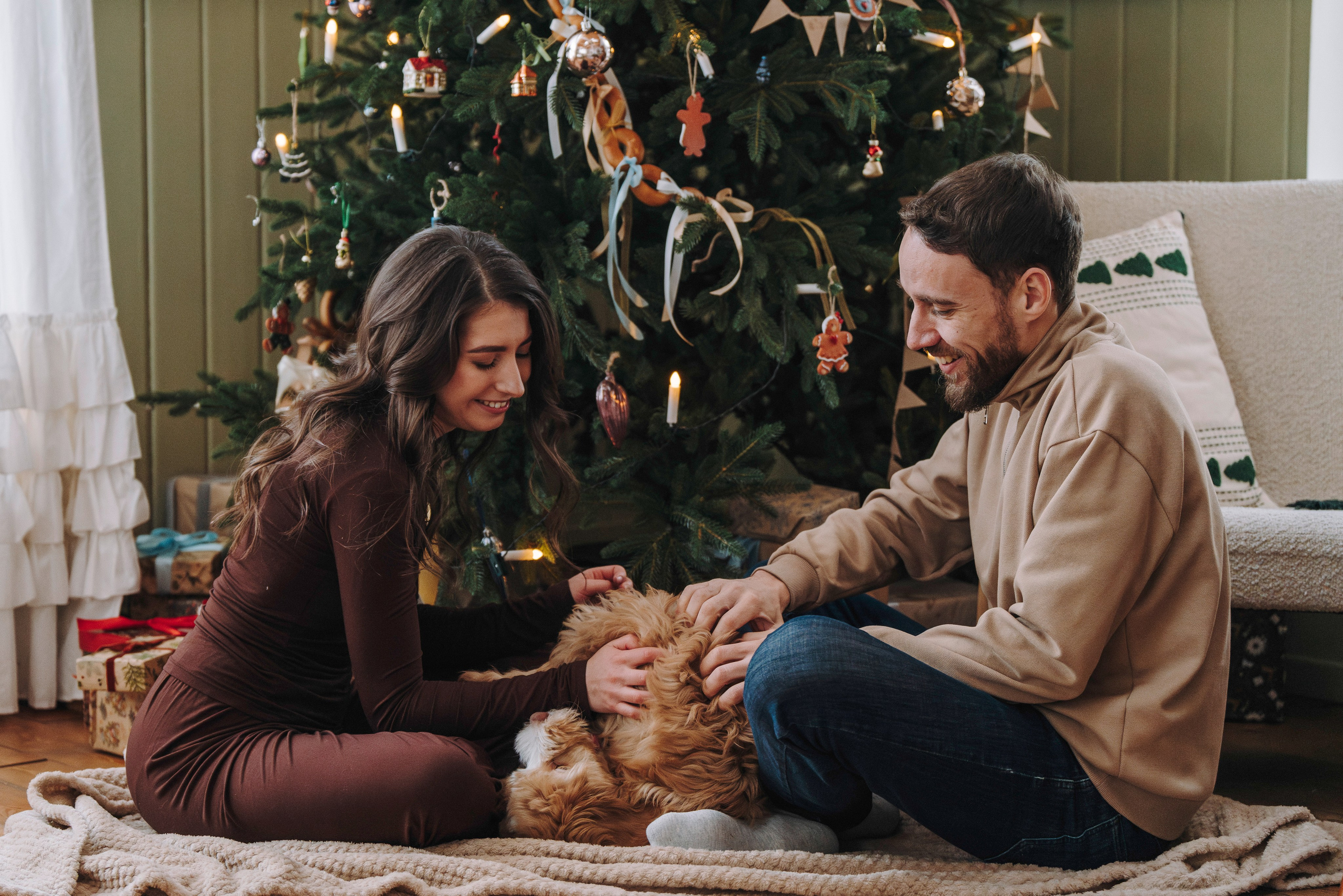 Мёрфи, Таня и Антон. Фотограф анималист в Спб недорого Олеся Майорова