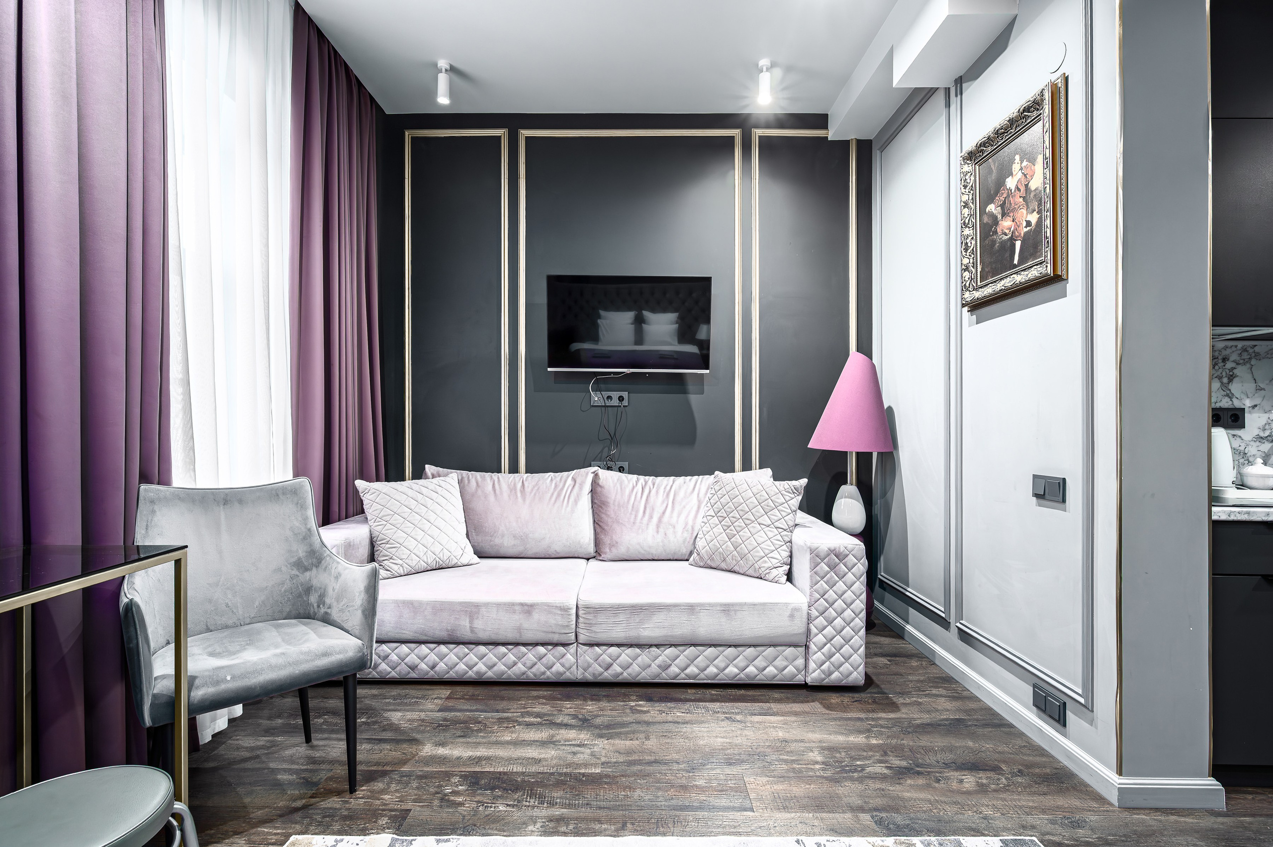 Классический номер отеля Acqualina. Интерьерный фотограф. Фото- видеосъемка недвижимости Санкт-Петербург