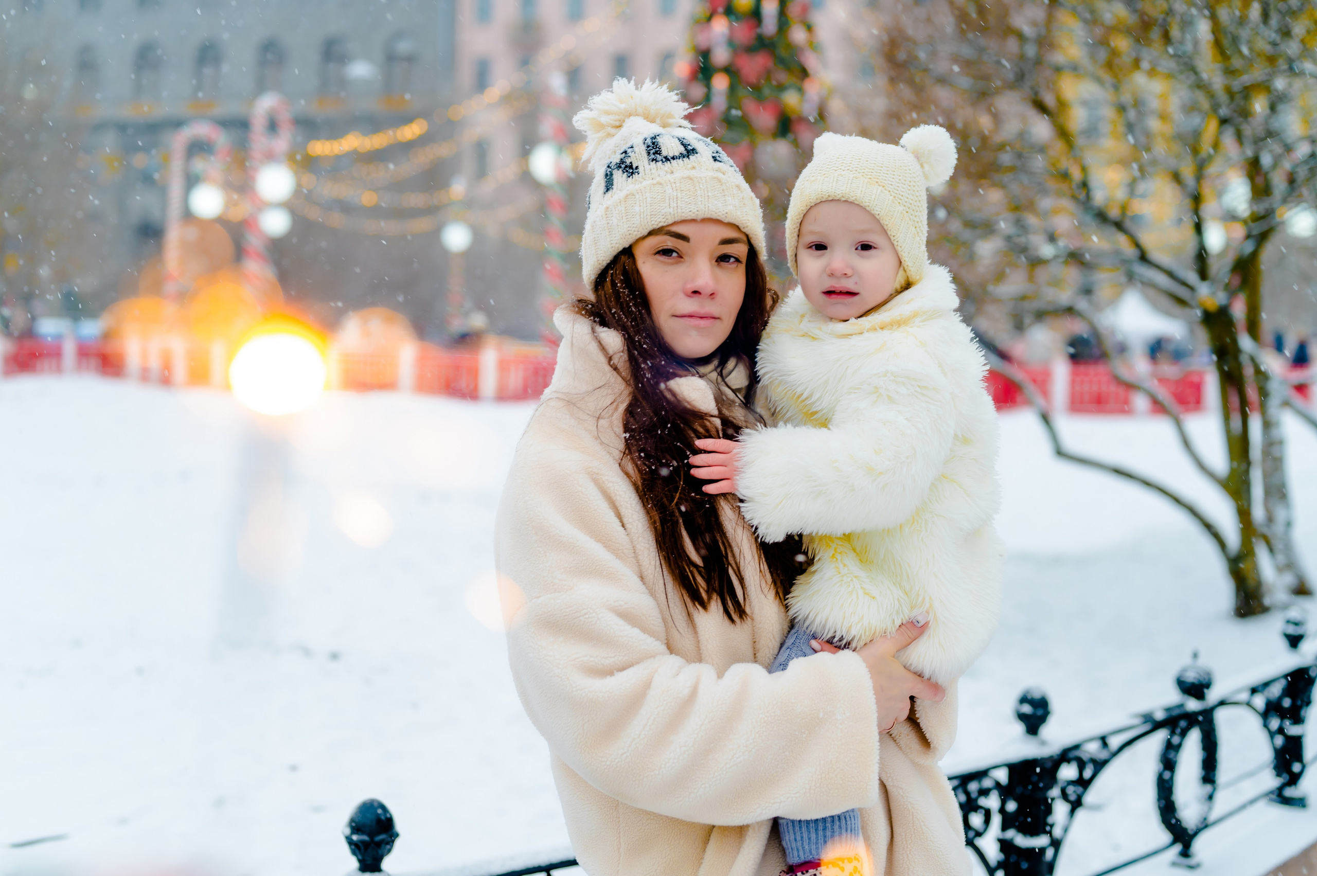 Новогодняя фотосессия на Манежной площади. Свадебный и семейный фотограф Евгения Кононова